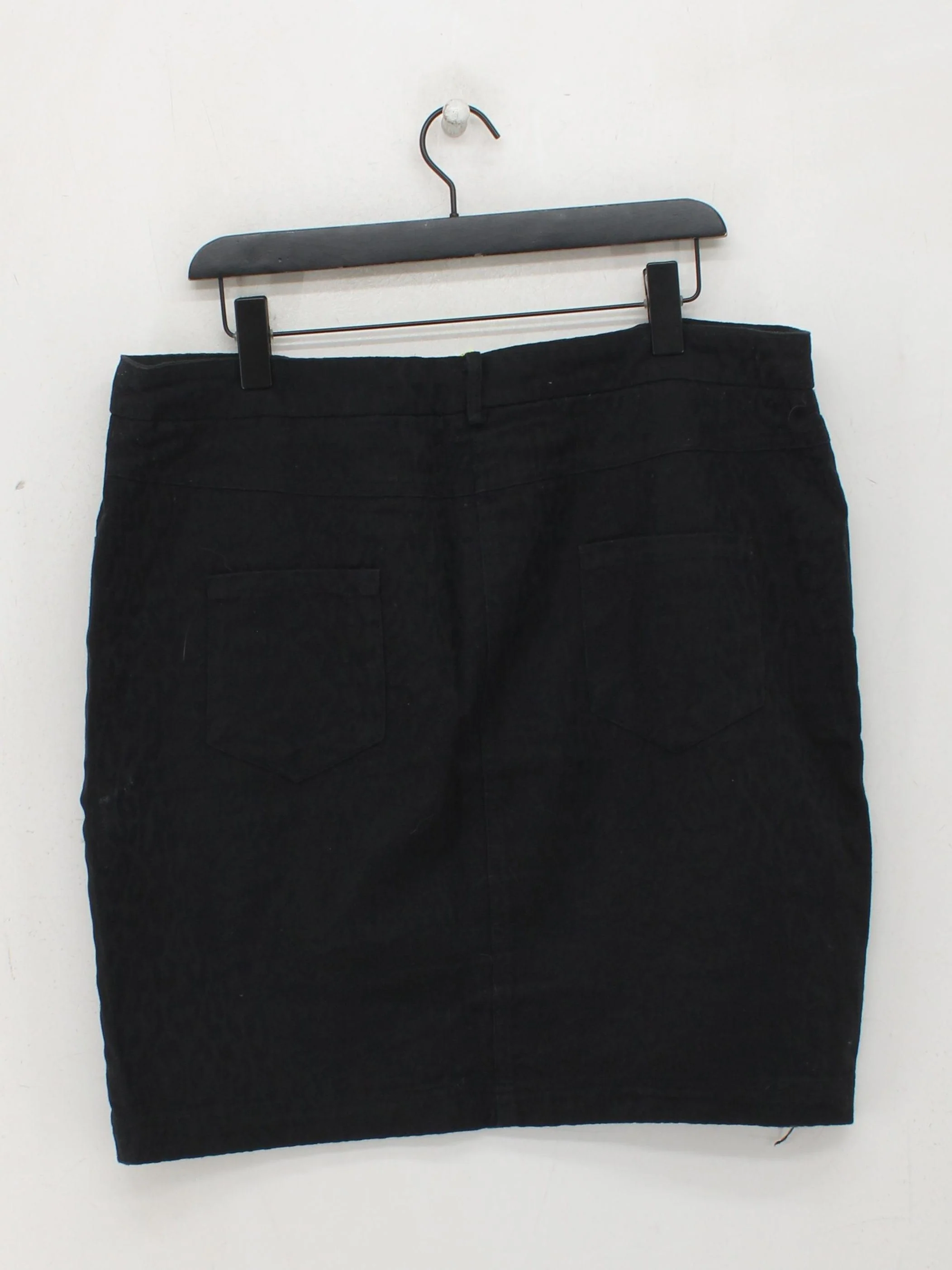 Laura Ashley Women's Mini Skirt UK 18 Black Cotton with Elastane, Polyester Mini - Image 2
