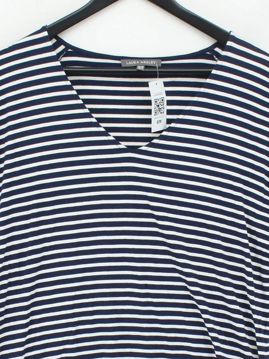 Laura Ashley Women's T-Shirt UK 16 Blue Viscose with Elastane Basic - Image 3
