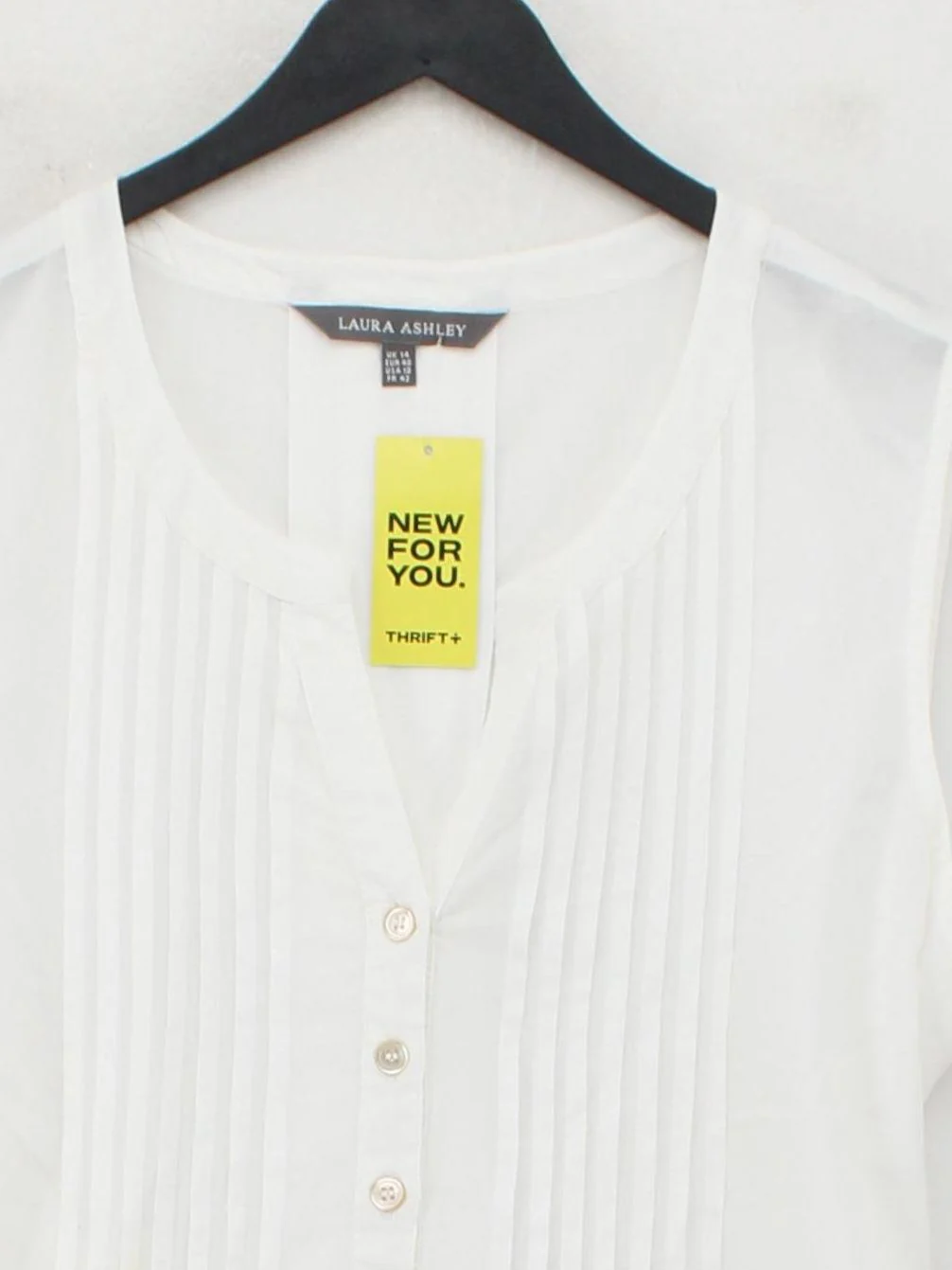 Laura Ashley Women's Top L White 100% Cotton Sleeveless Round Neck Tunic - Image 3