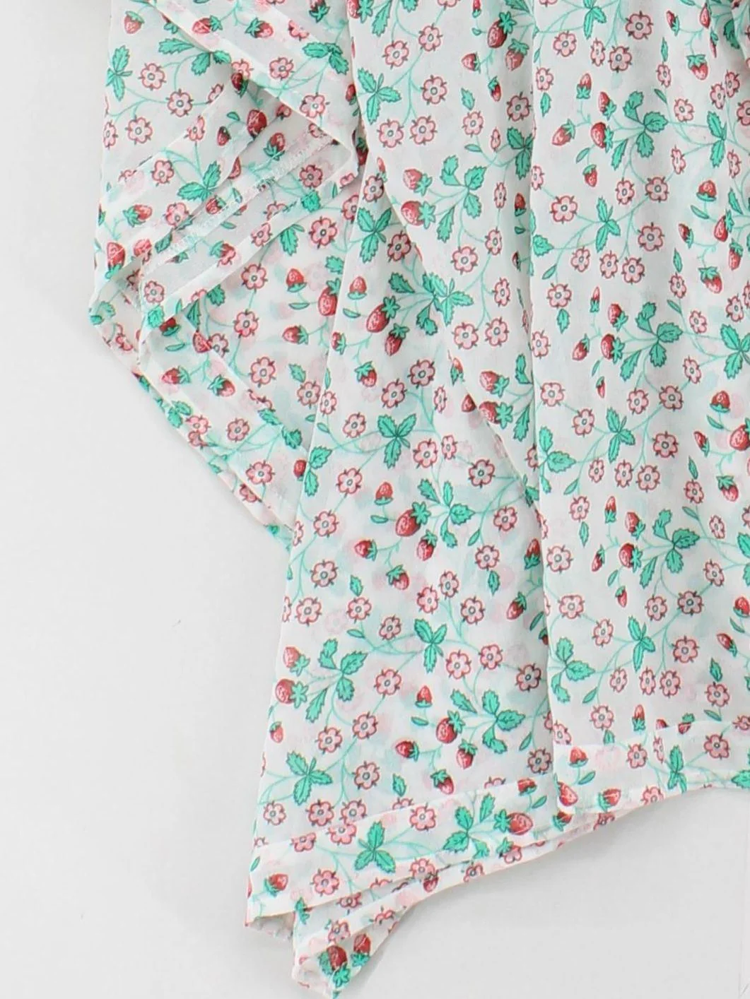 Laura Ashley Women's Top S White Floral 100% Polyester Long Sleeve V-Neck Tunic - Image 4
