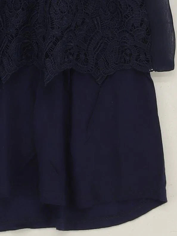 Laura Ashley Women's Top UK 12 Blue Polyester with Viscose Basic - Image 4