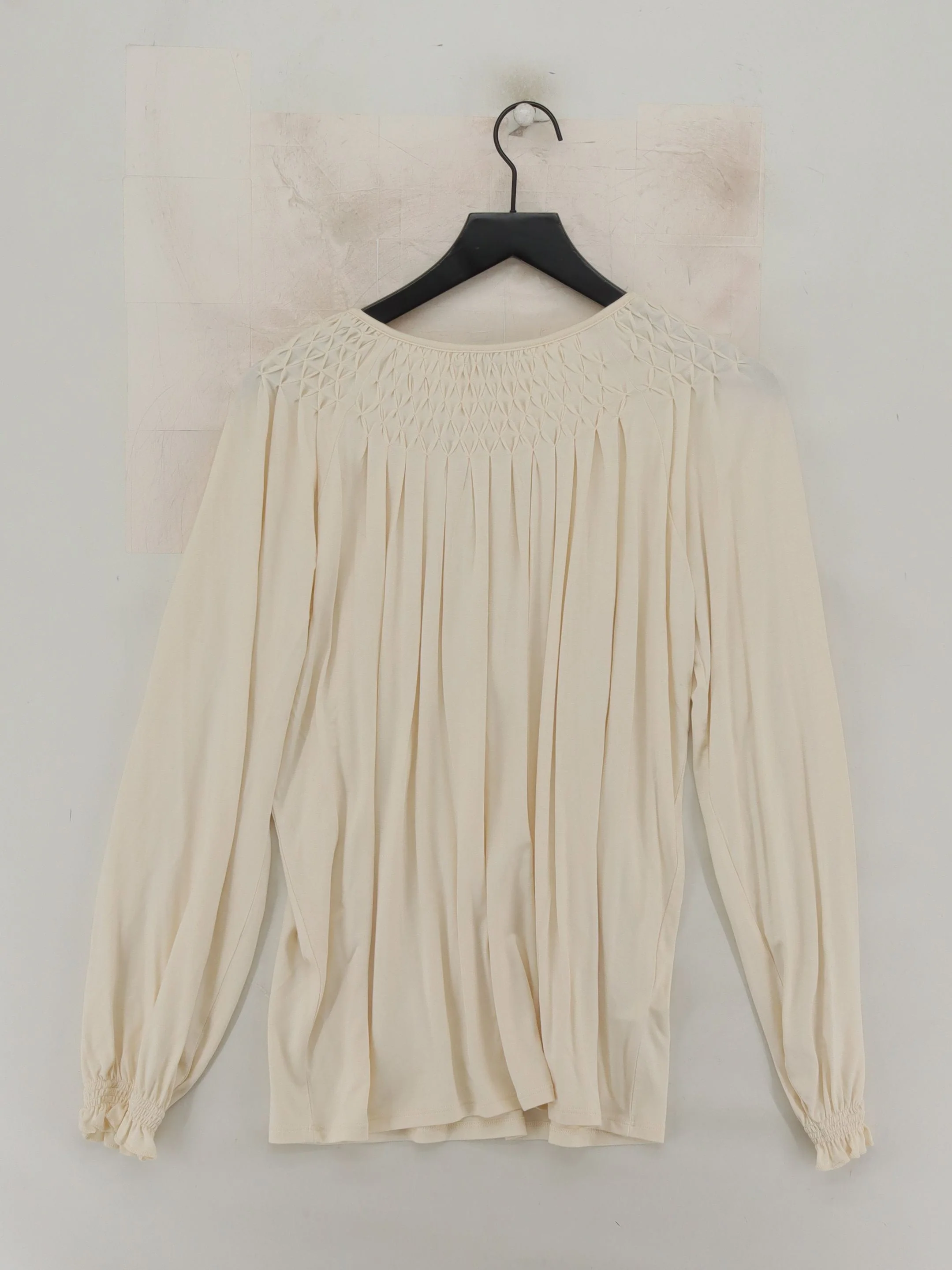 Laura Ashley Women's Top UK 14 Cream Viscose with Elastane Basic - Image 2