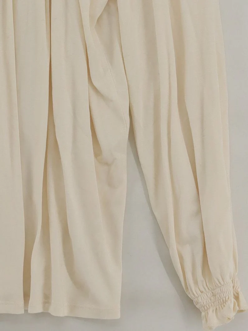 Laura Ashley Women's Top UK 14 Cream Viscose with Elastane Basic - Image 4