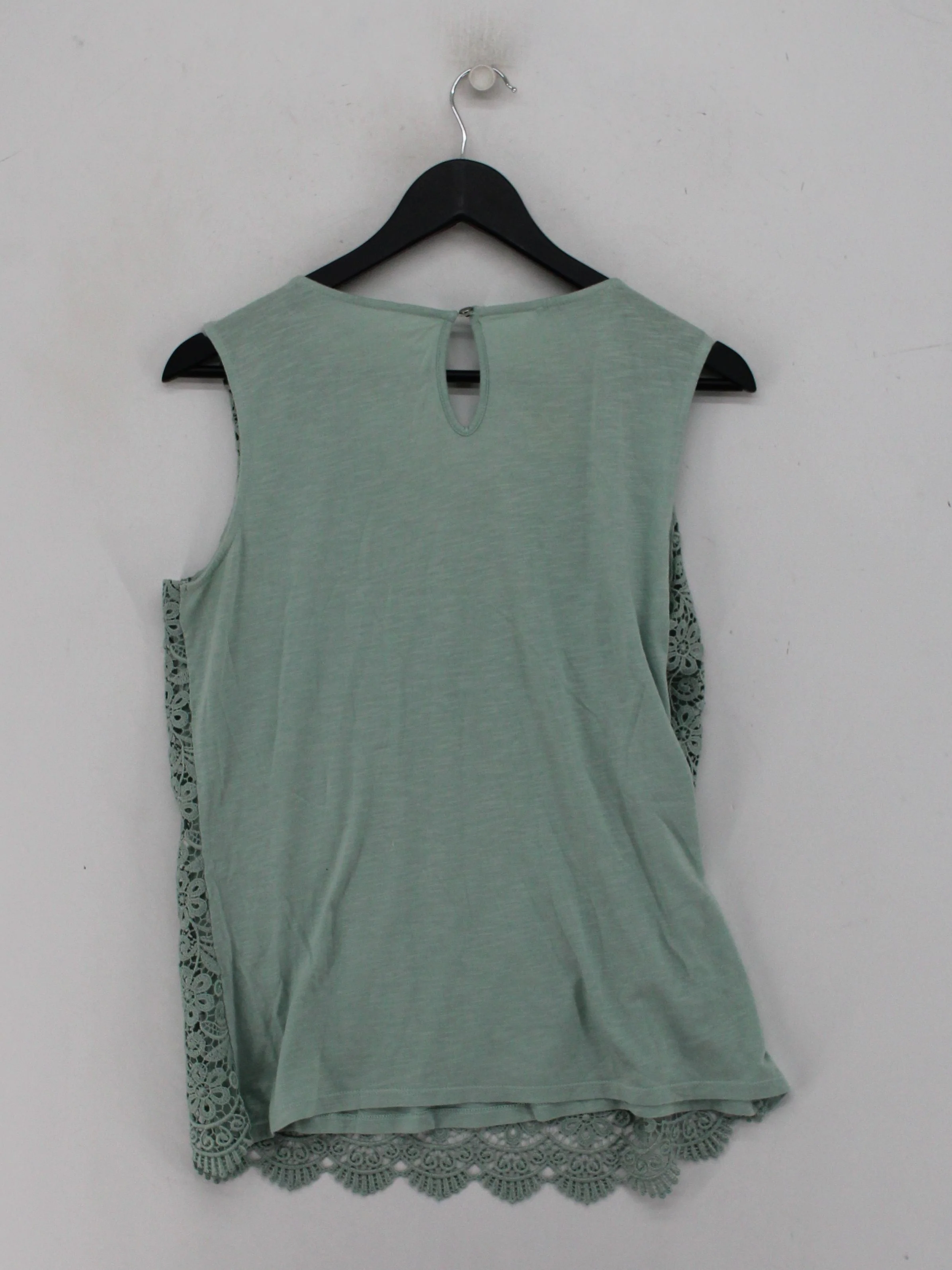 Laura Ashley Women's Top UK 14 Green Cotton with Rayon, Polyester Basic - Image 2