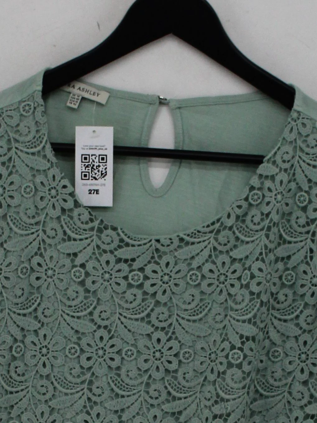 Laura Ashley Women's Top UK 14 Green Cotton with Rayon, Polyester Basic - Image 3