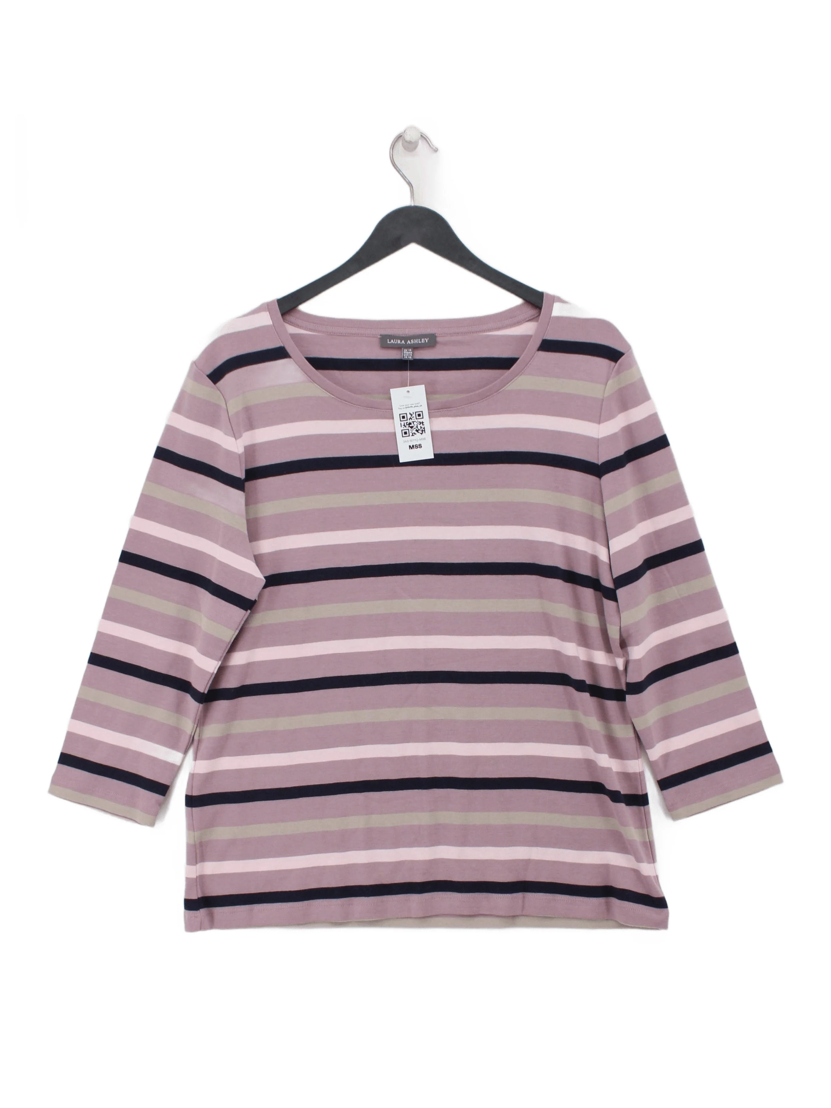 Laura Ashley Women's Top UK 18 Pink 100% Cotton Basic