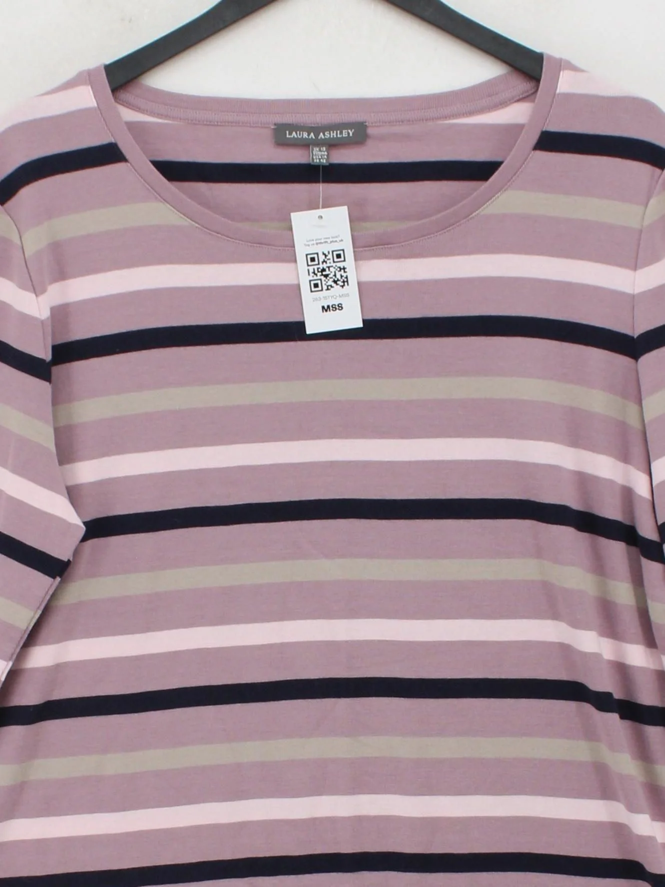 Laura Ashley Women's Top UK 18 Pink 100% Cotton Basic - Image 3