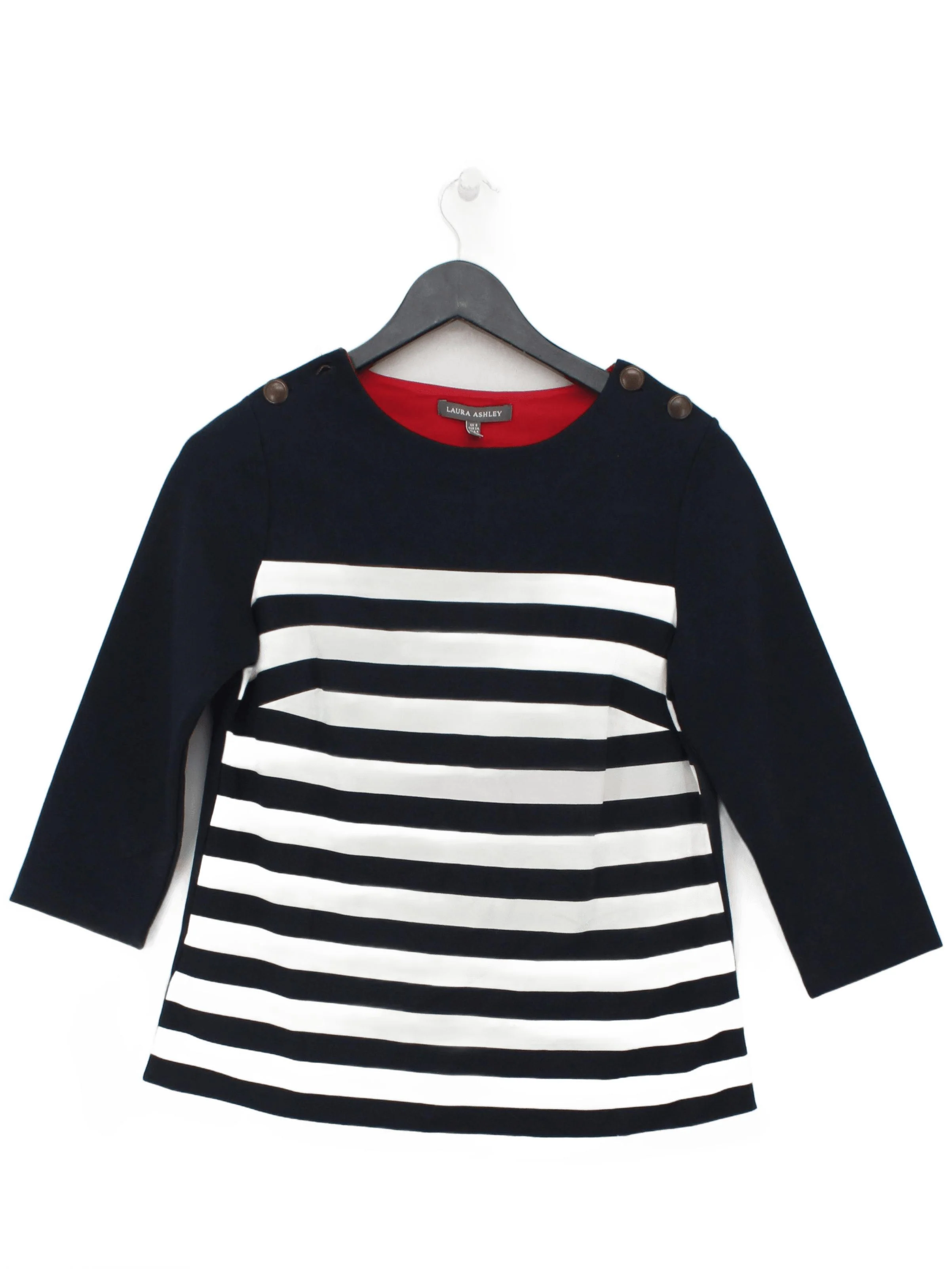 Laura Ashley Women's Top UK 8 Multi Viscose with Polyamide, Elastane Basic