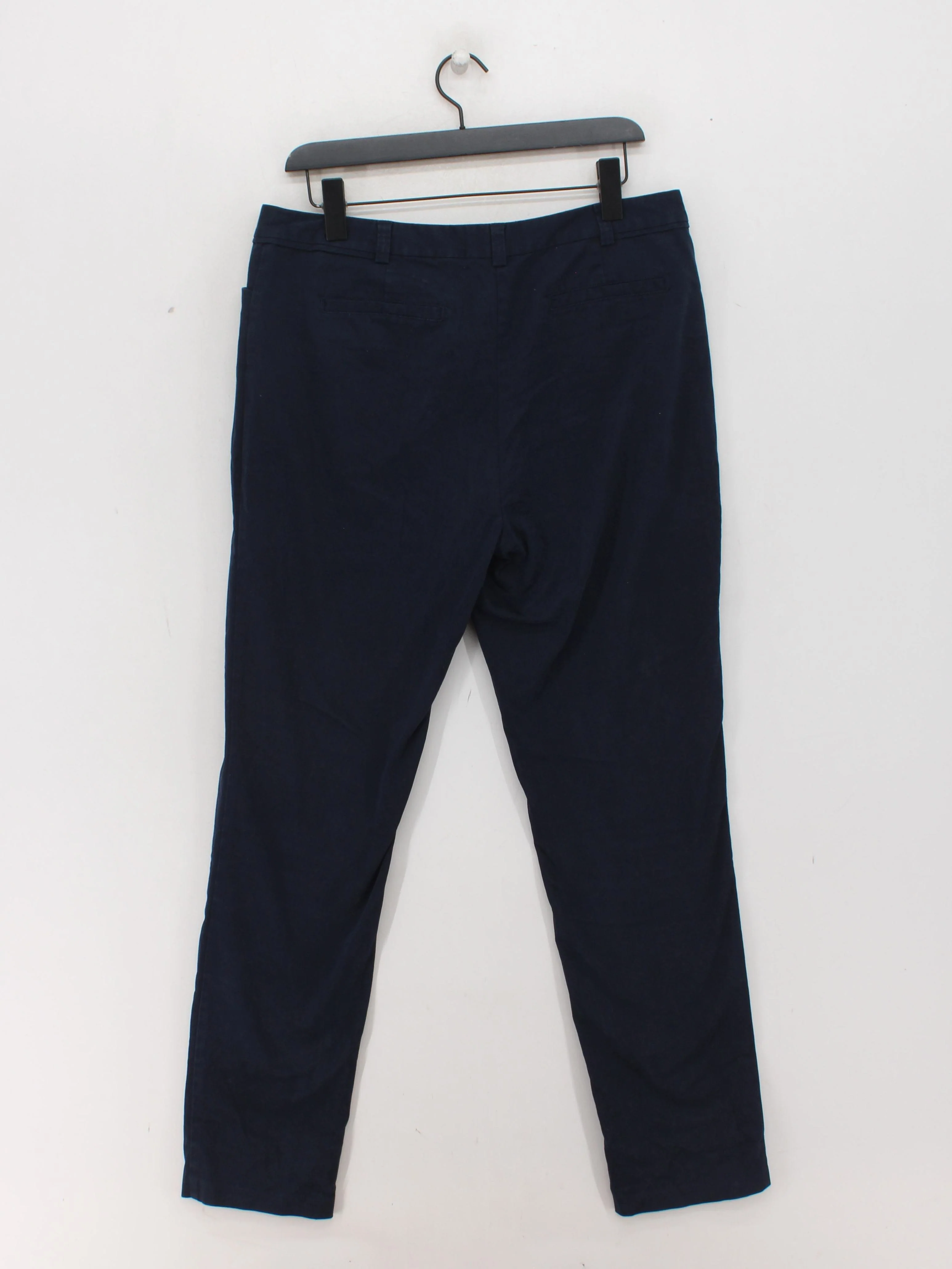 Laura Ashley Women's Trousers UK 12 Blue Cotton with Elastane Straight Chino - Image 2