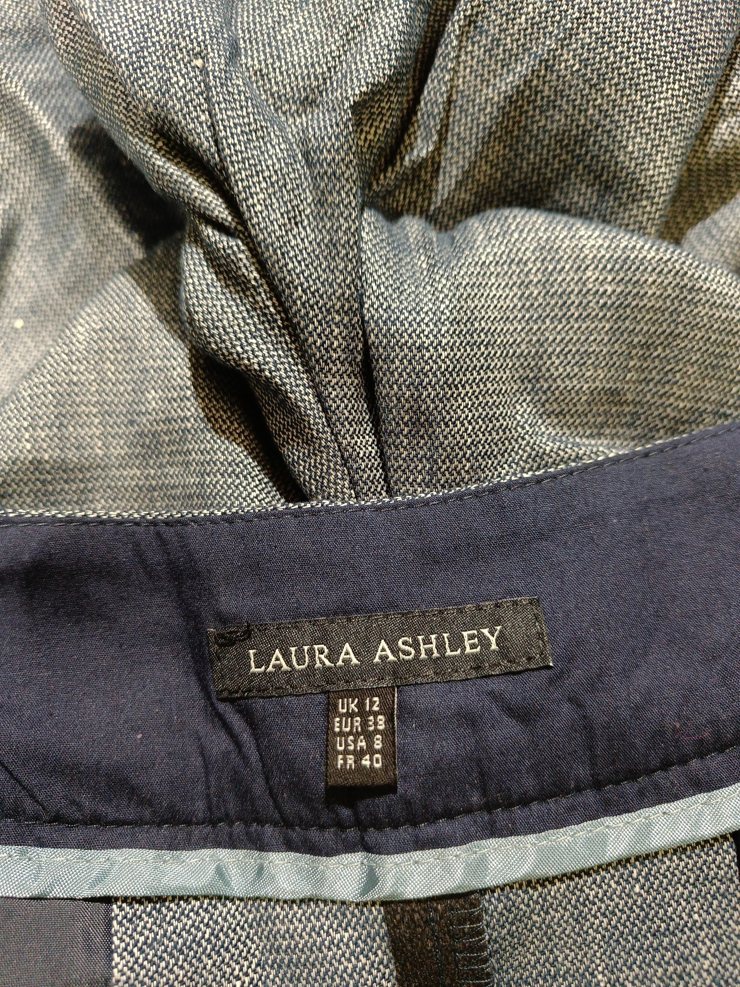Laura Ashley Women's Trousers UK 12 Multi Linen with Cotton, Elastane Capri - Image 5