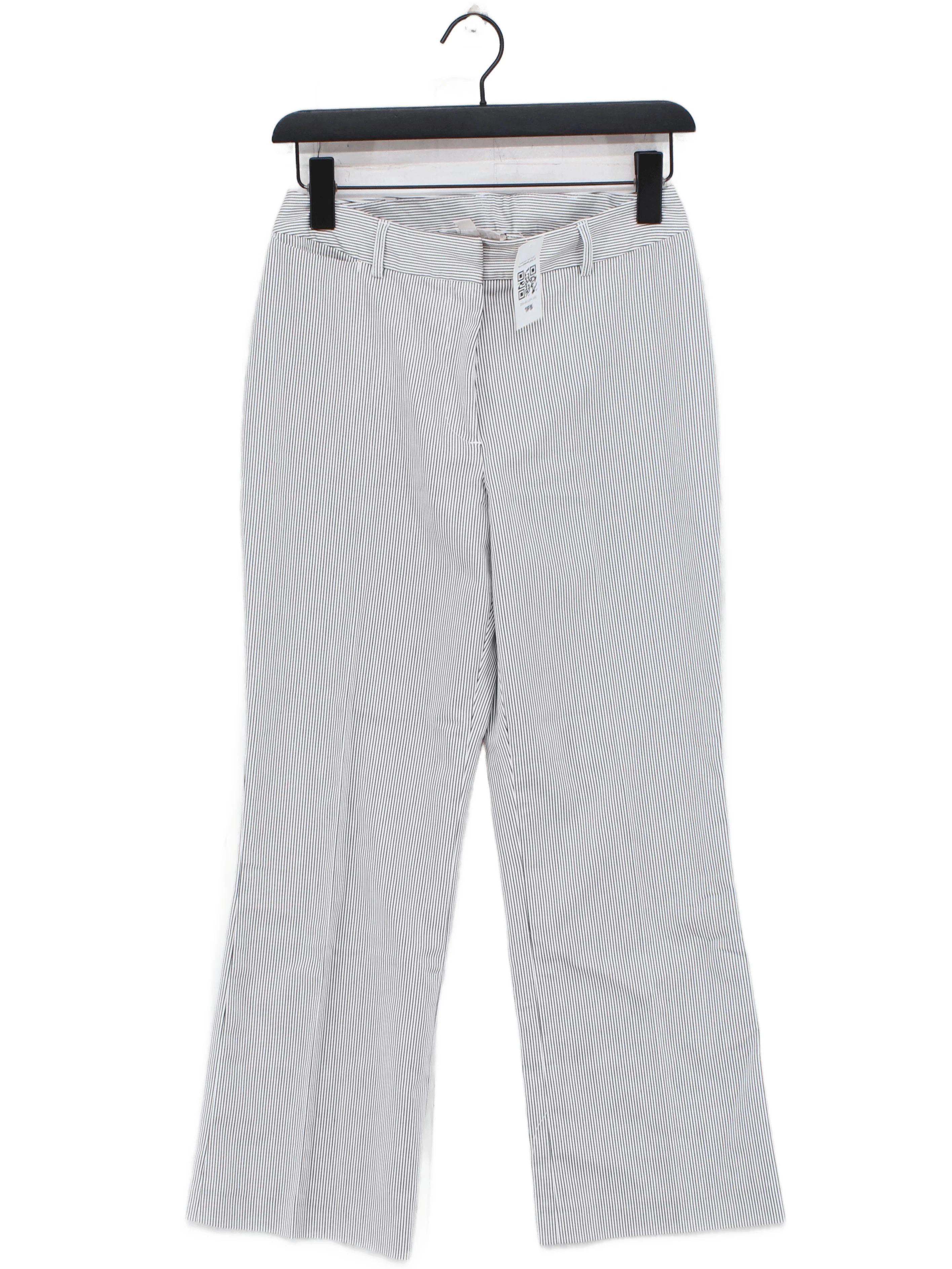 Laura Ashley Women's Trousers UK 8 White Cotton with Polyester, Elastane Chino