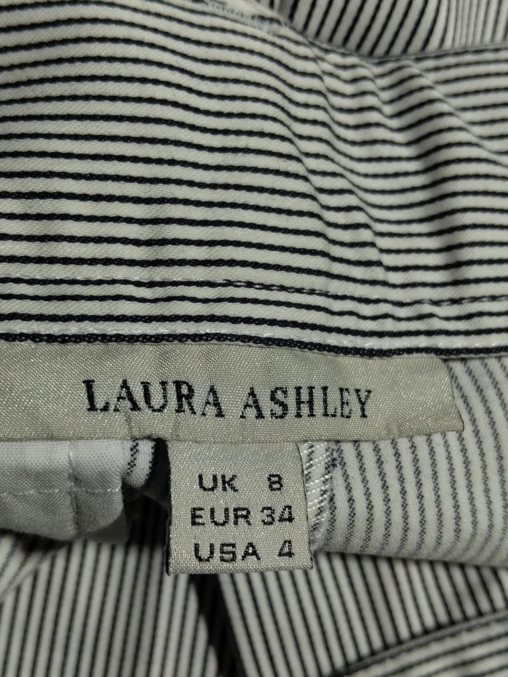 Laura Ashley Women's Trousers UK 8 White Cotton with Polyester, Elastane Chino - Image 5