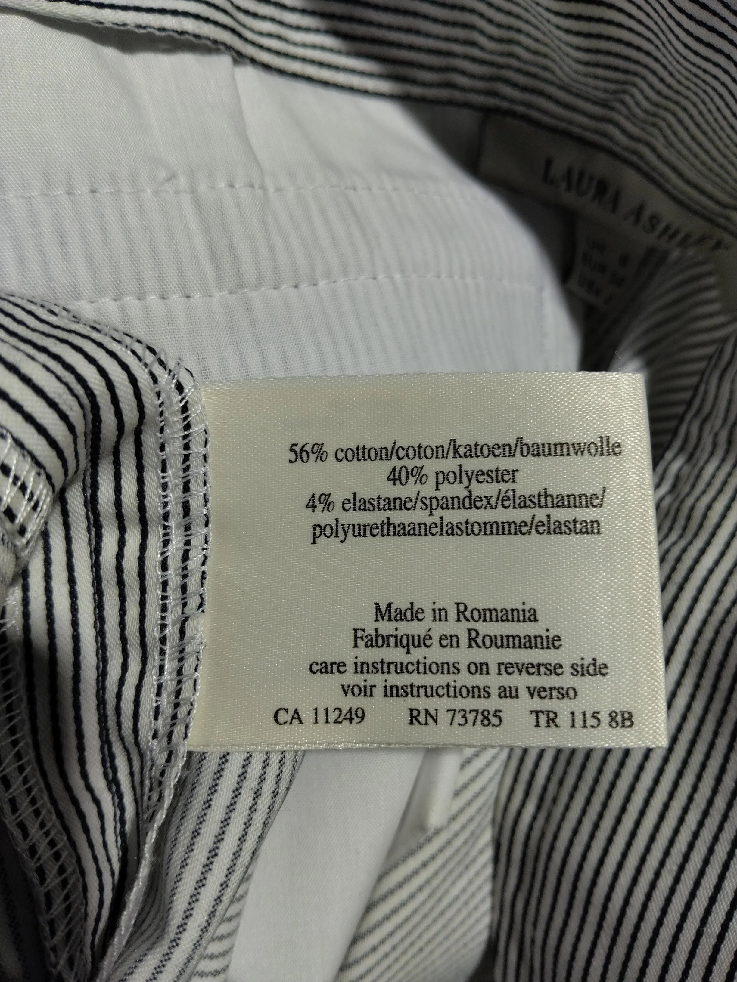 Laura Ashley Women's Trousers UK 8 White Cotton with Polyester, Elastane Chino - Image 6