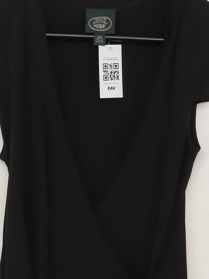 Laura Ashley Wrap Midi Dress S in Black - Image 3