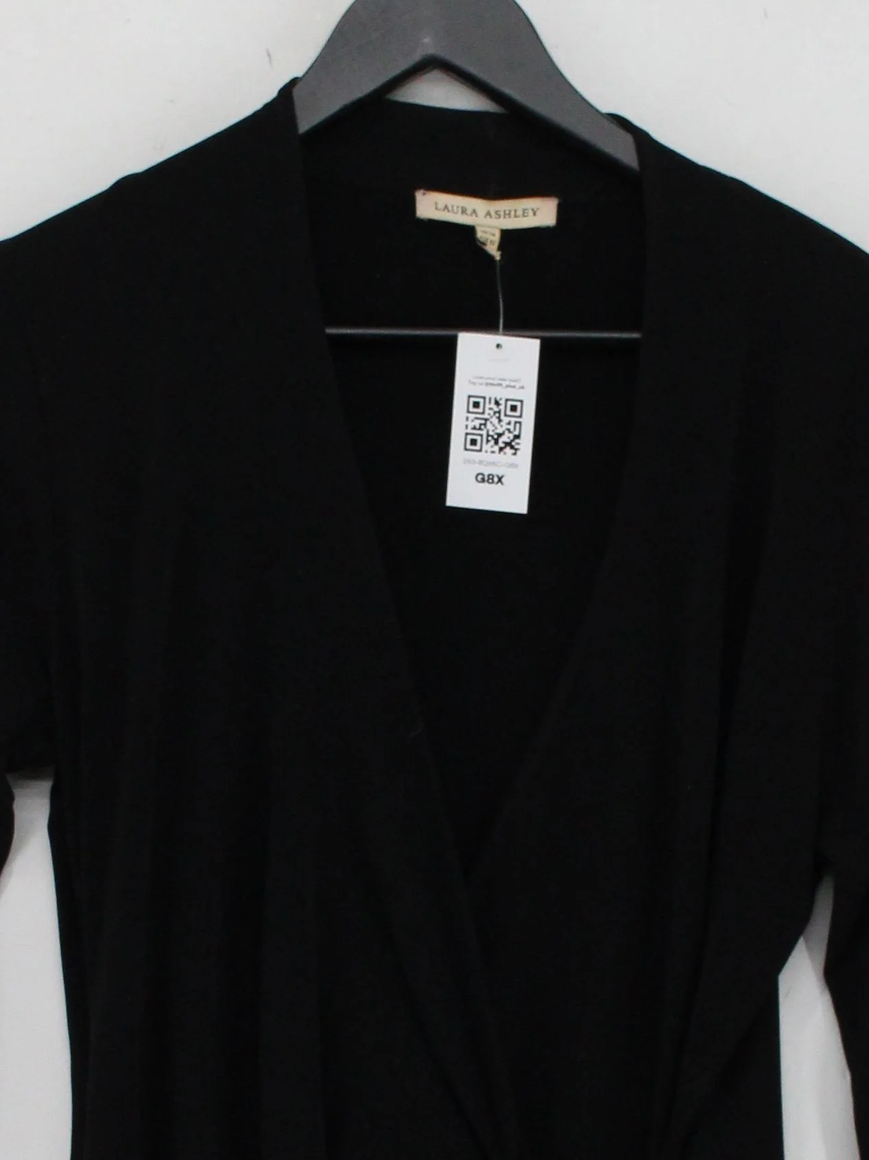 Laura Ashley Wrap Midi Dress UK14 in Black - Image 3