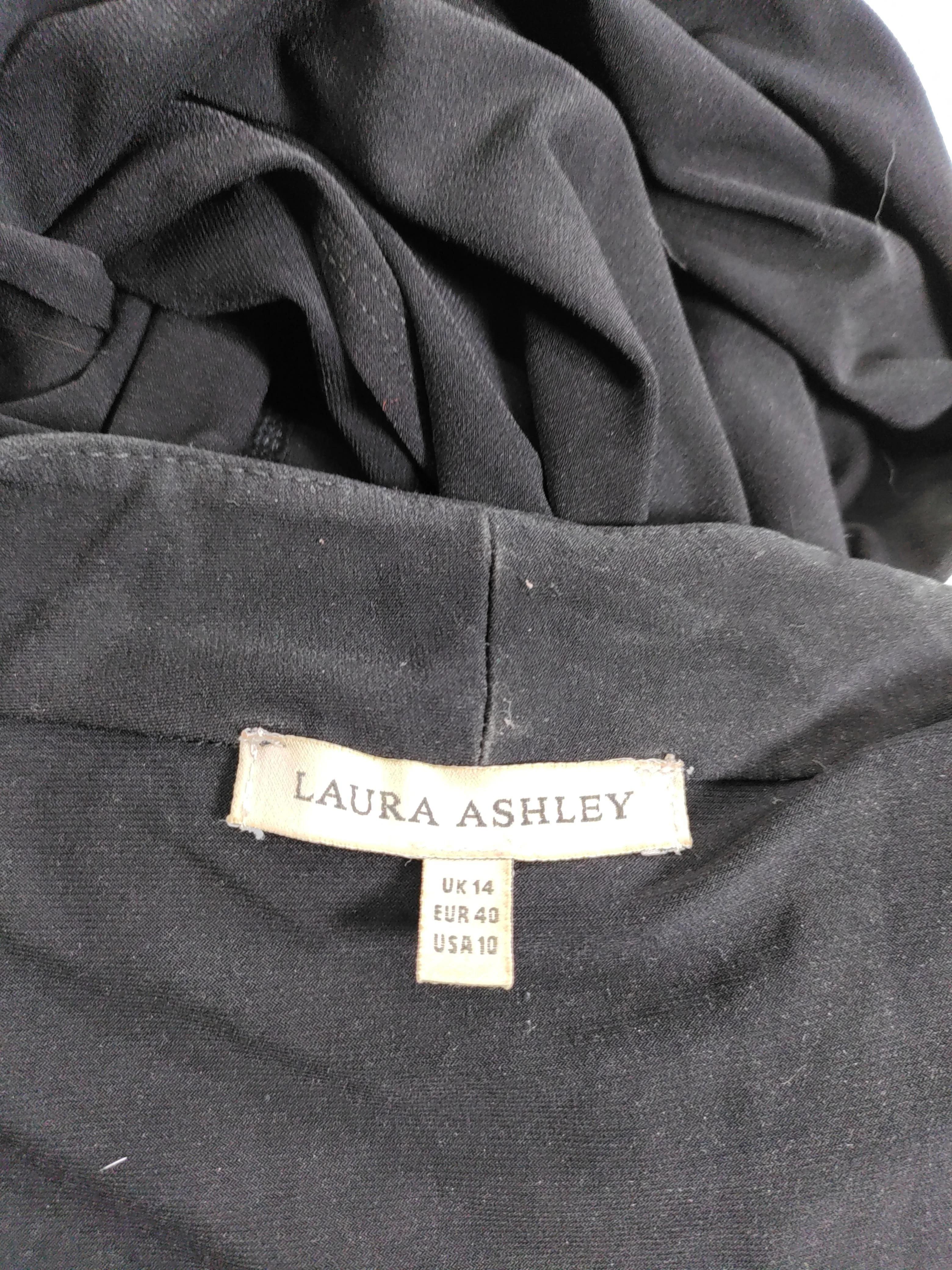 Laura Ashley Wrap Midi Dress UK14 in Black - Image 5