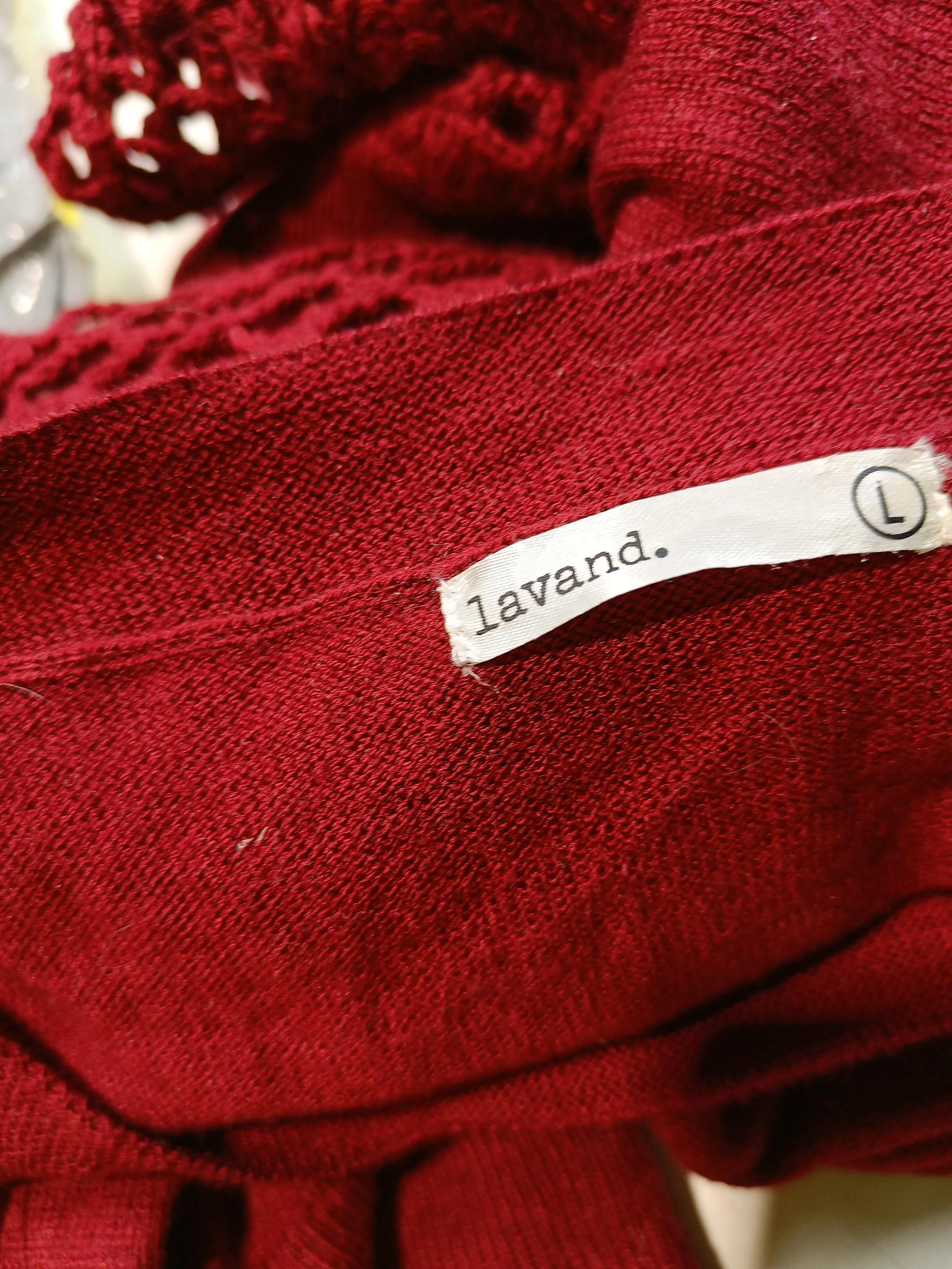 Lavand Jumper Mini Dress UK12 in Red - Image 5