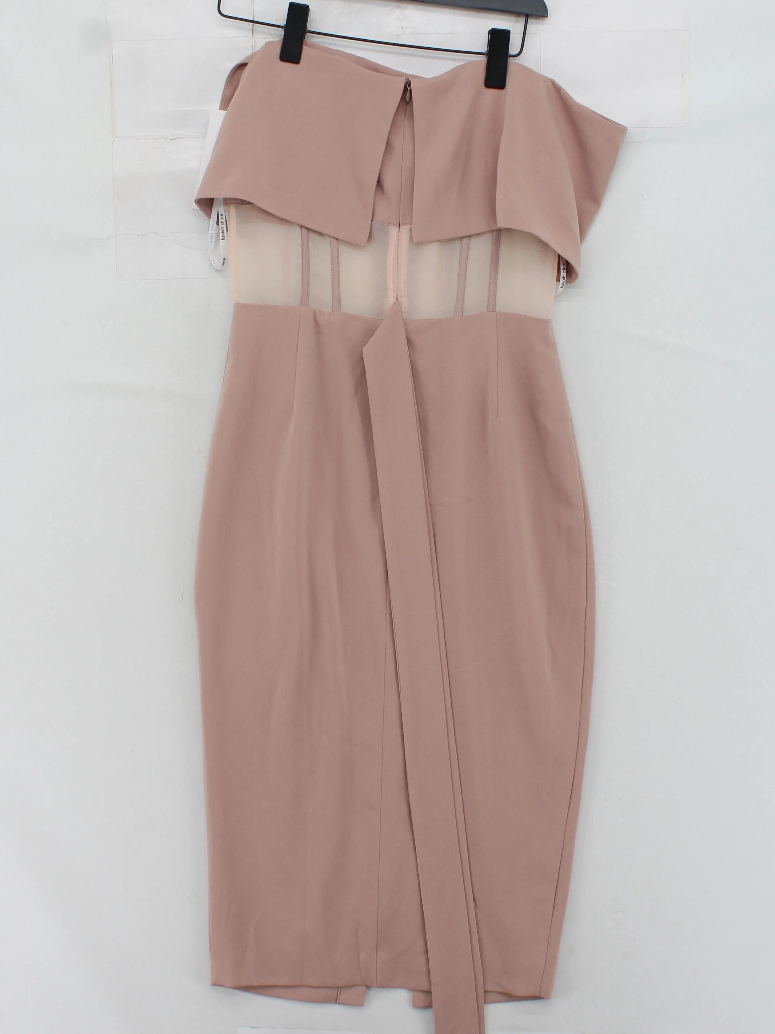 Lavish Alice Bodycon Midi Dress UK10 in Pink - Image 2