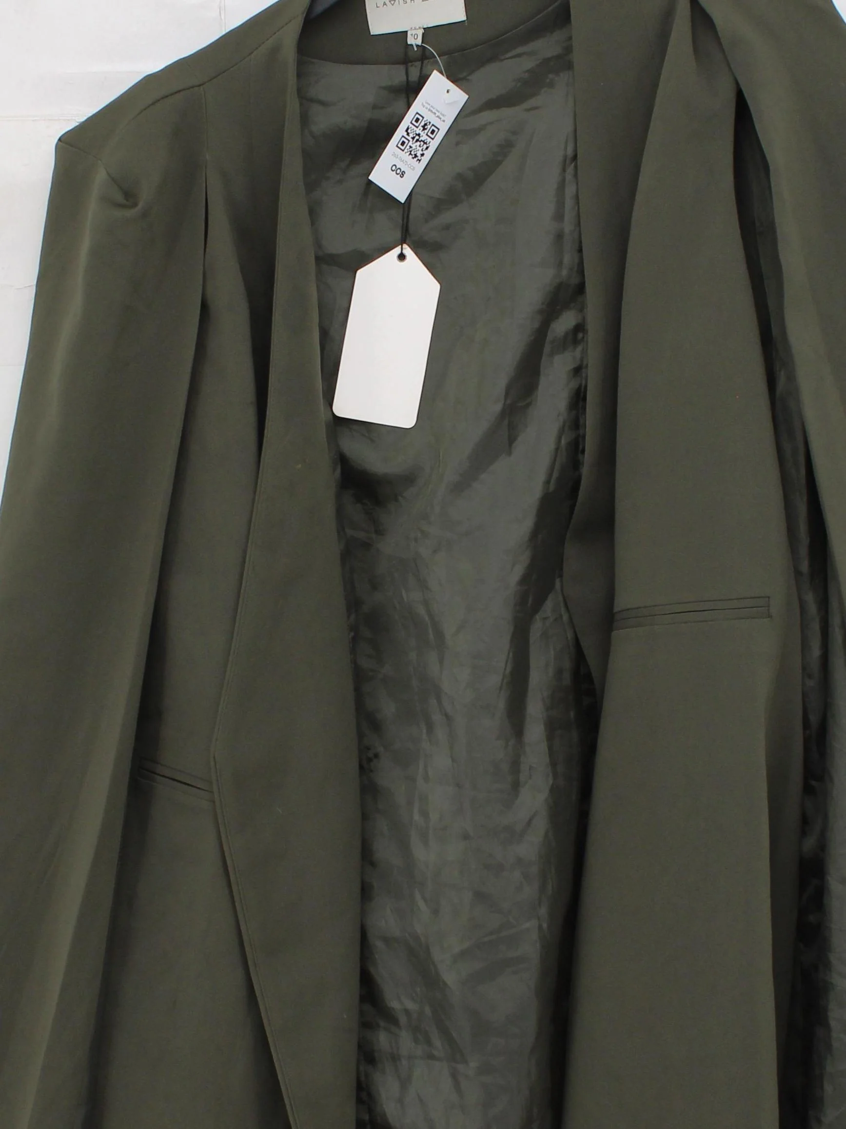 Lavish Alice Women's Coat UK 10 Green Polyester with Spandex Anorak - Image 3