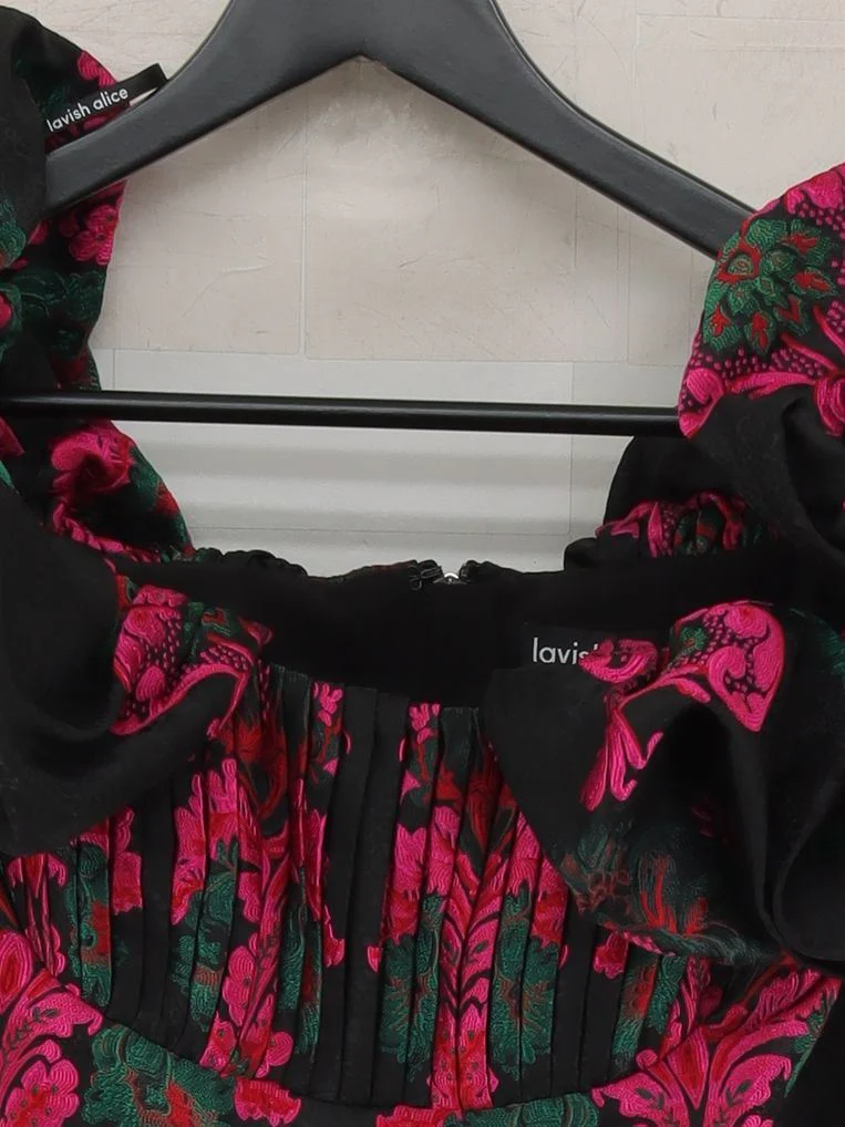 Lavish Alice Women's Top UK 12 Black Polyester with Elastane Cropped - Image 3