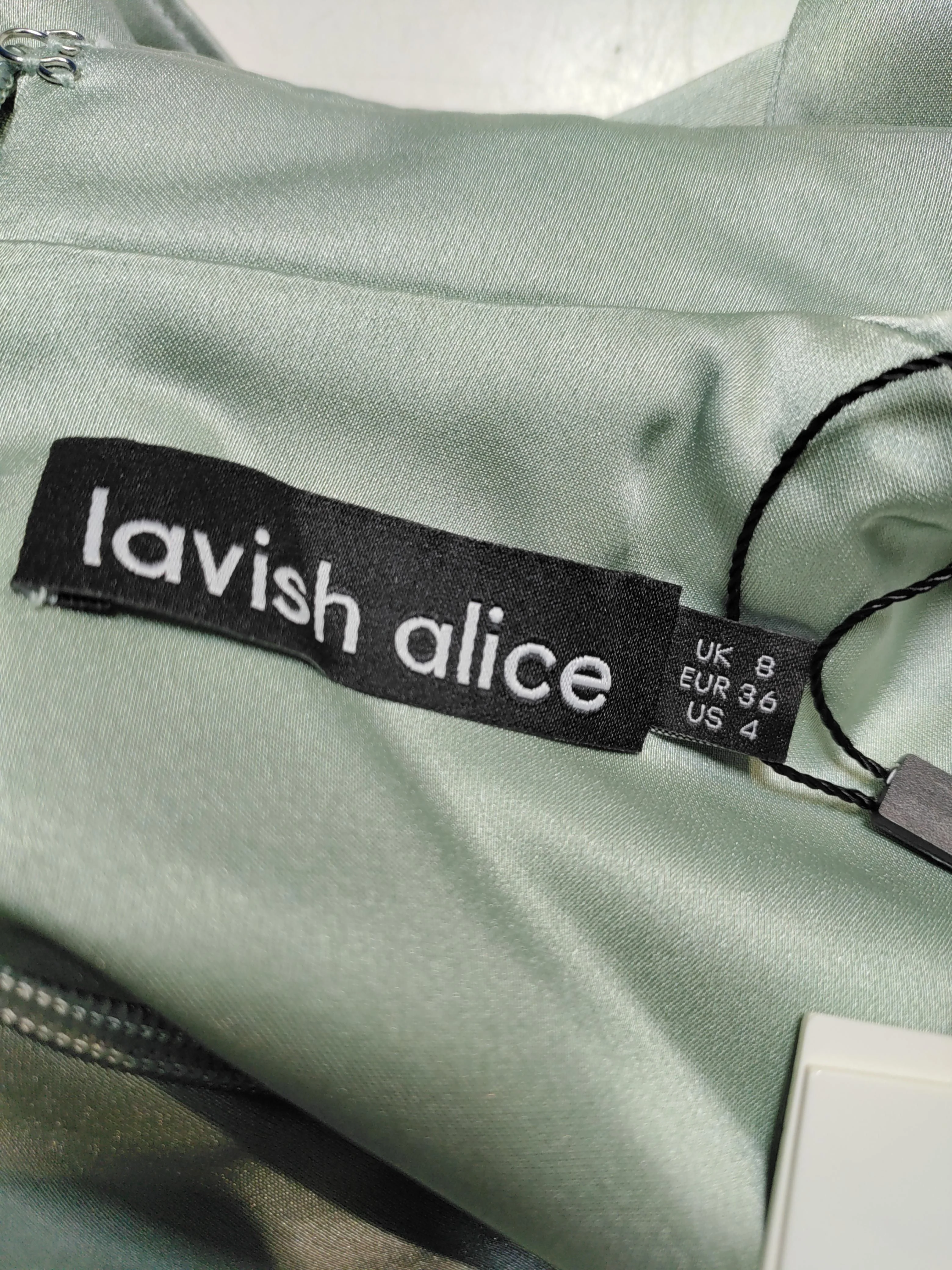 Lavish Alice Wrap Midi Dress UK8 in Green - Image 6