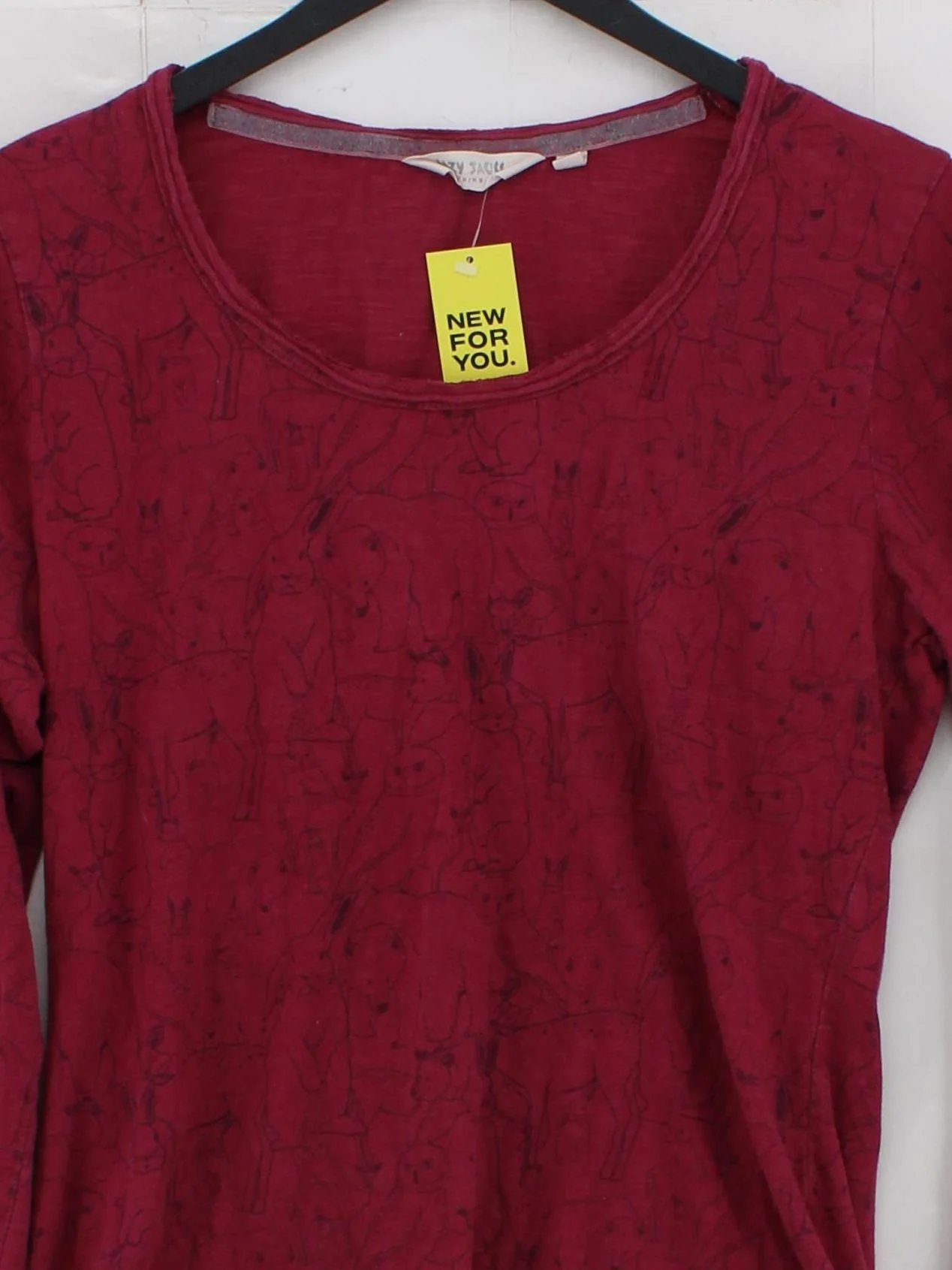 Lazy Jacks Women's T-Shirt S Red 100% Cotton Basic - Image 3