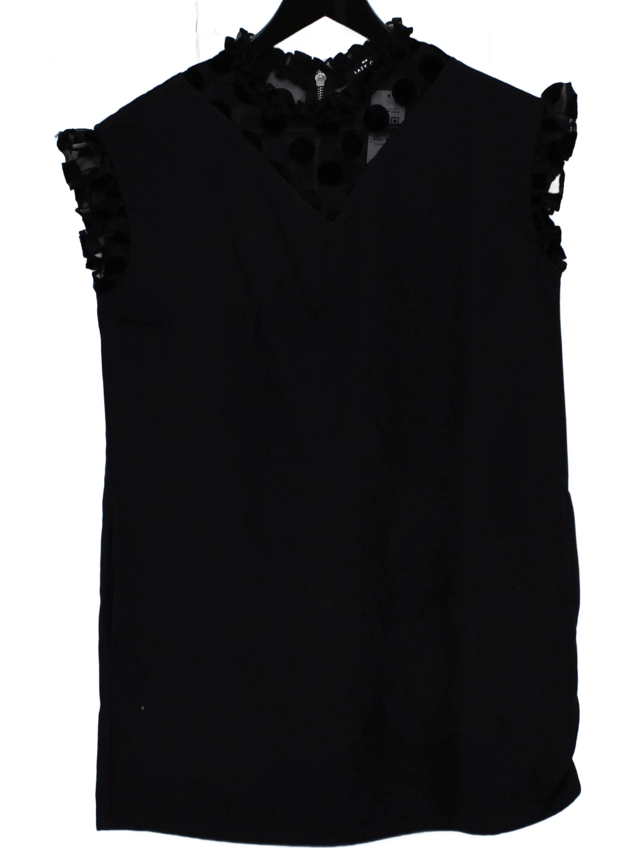 Lazy Oaf Women's Top S Black Cotton with Polyester Basic