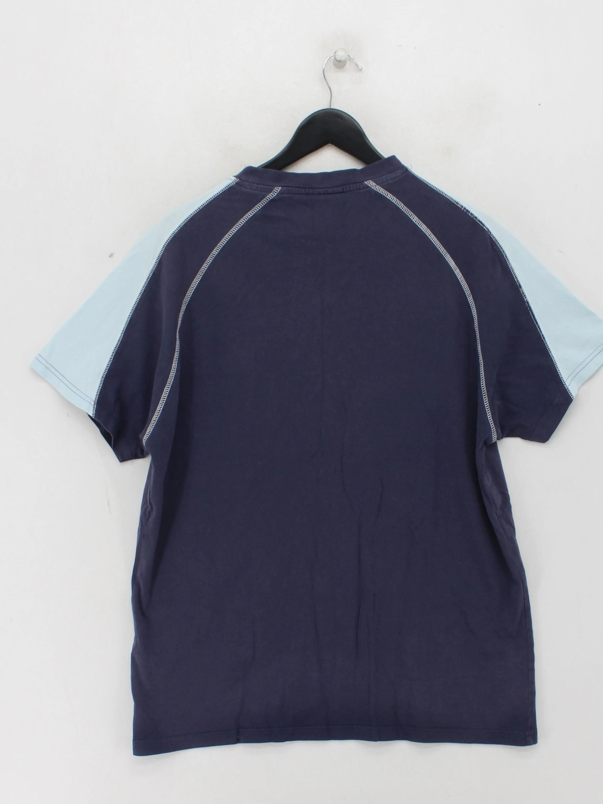 Le Coq Sportif Men's T-Shirt L Blue Cotton with Elastane Basic - Image 2