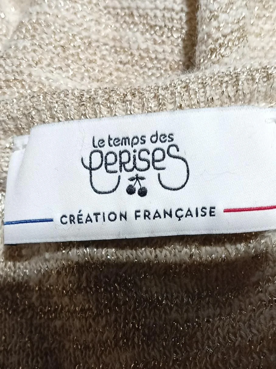 Le Temps Des Cerises Women's Top L Cream Cotton with Polyester, Other Basic - Image 5