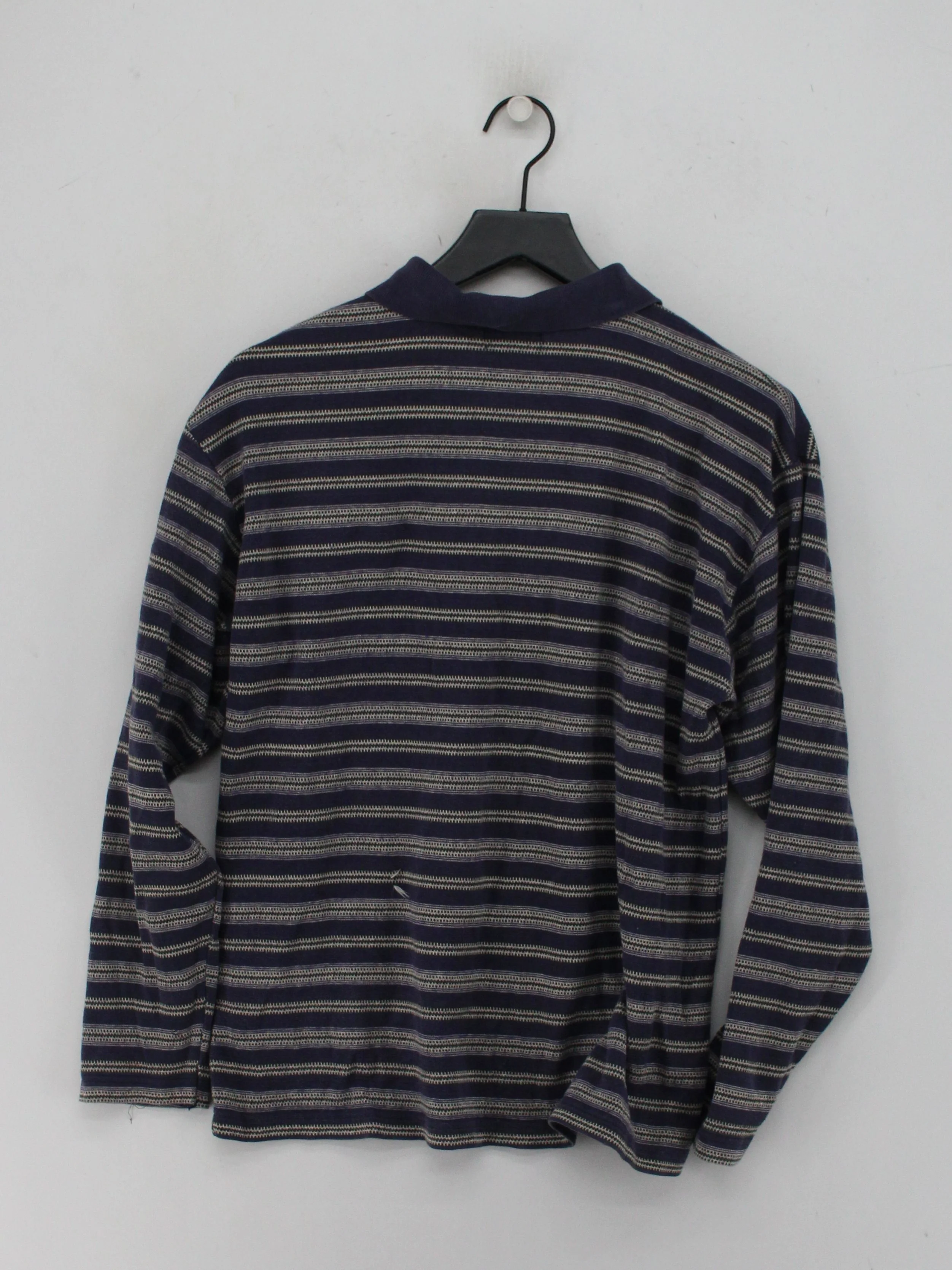 Lee Cooper Men's Polo M Blue Striped 100% Other Basic - Image 2