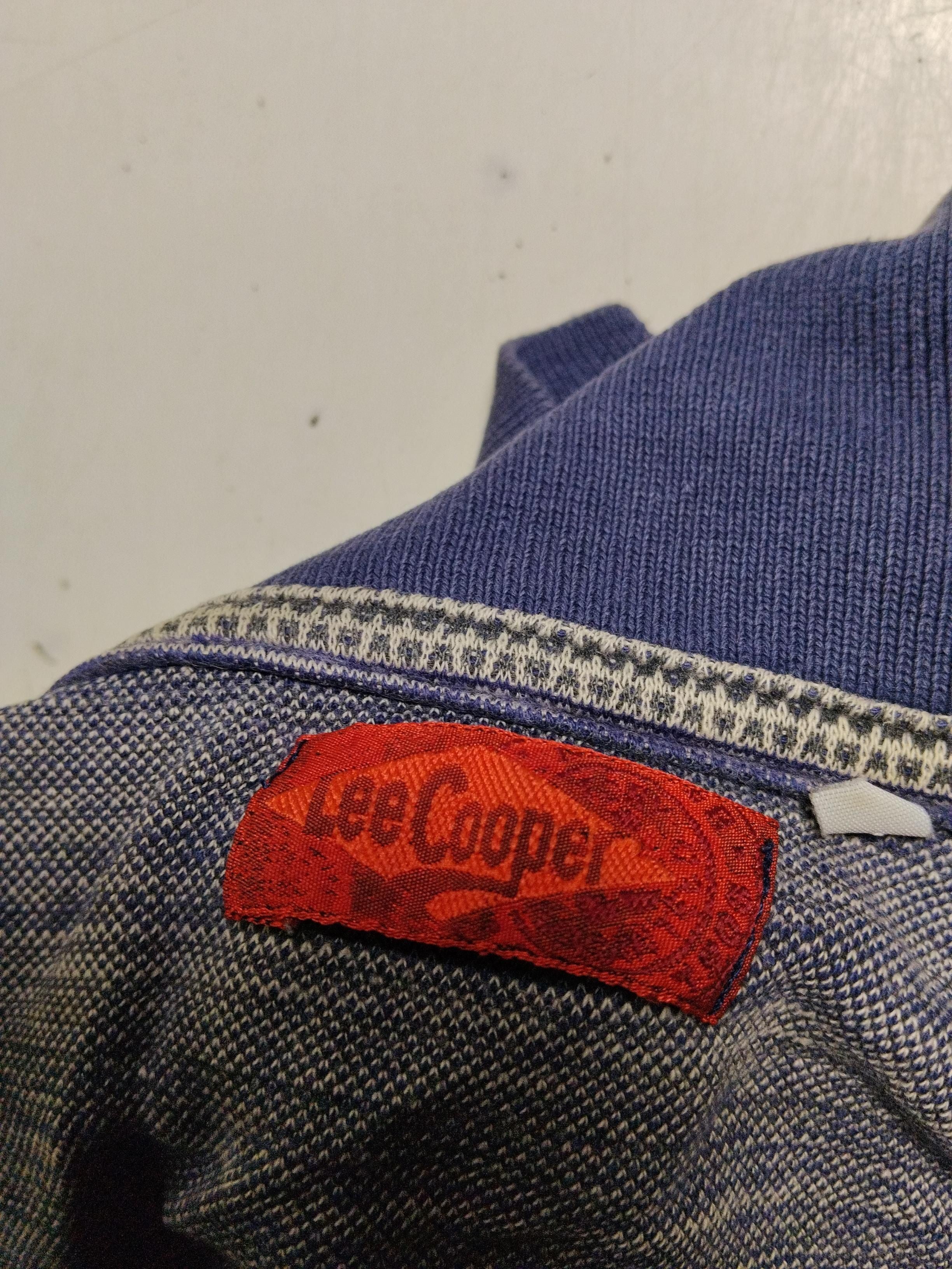 Lee Cooper Men's Polo M Blue Striped 100% Other Basic - Image 6
