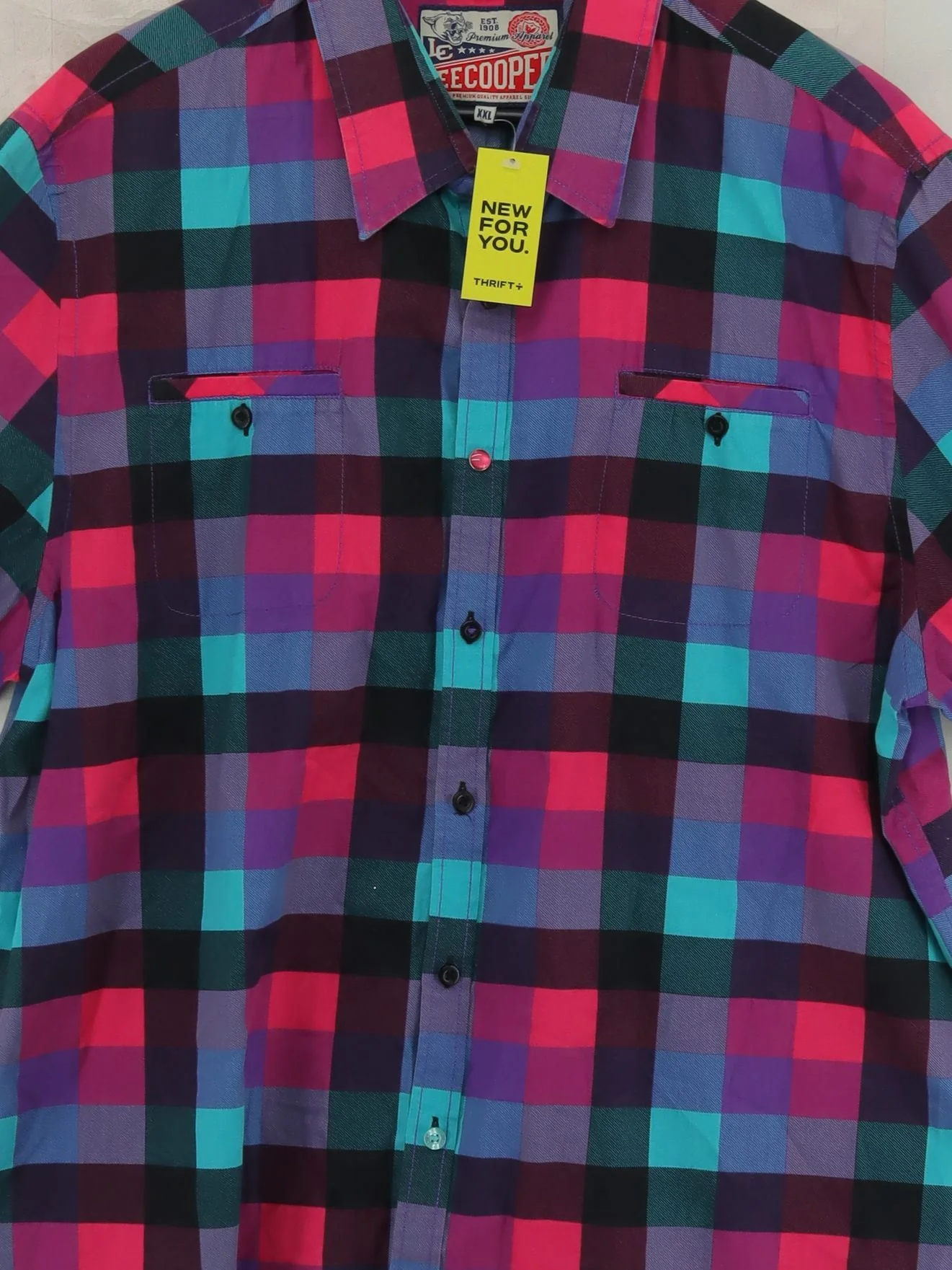 Lee Cooper Men's Shirt XXL Multi Checkered 100% Cotton Basic - Image 3