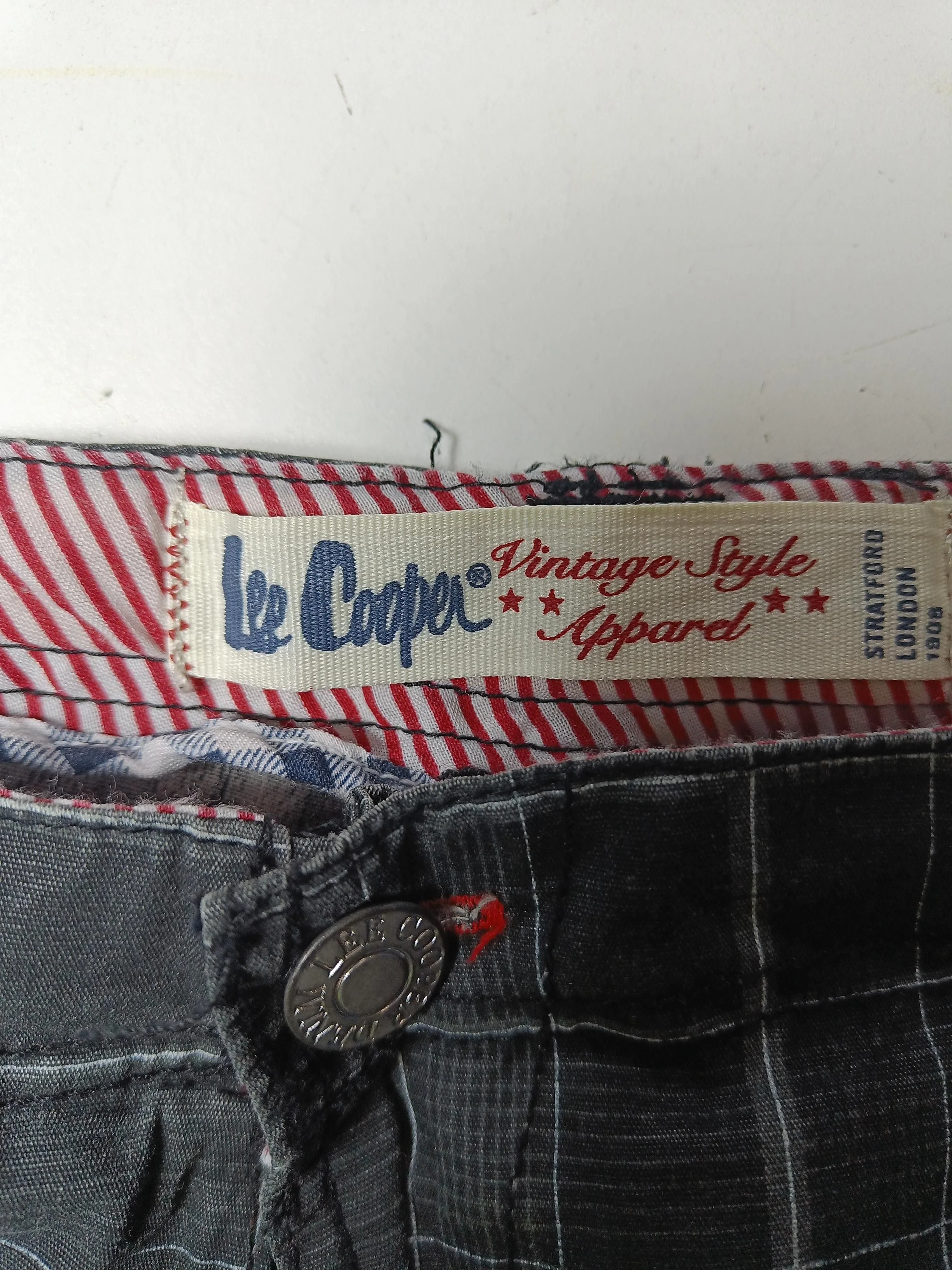 Lee Cooper Men's Shorts M Black Checkered 100% Cotton Cargo - Image 5