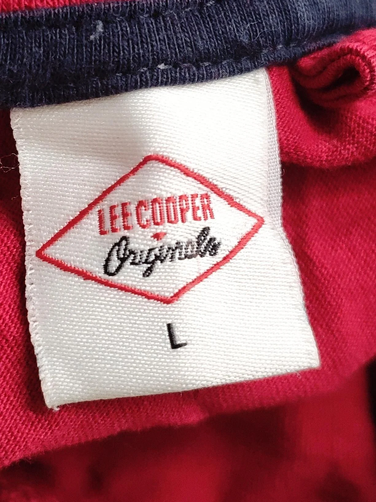 Lee Cooper Men's T-Shirt L Red Graphic 100% Cotton Basic - Image 5