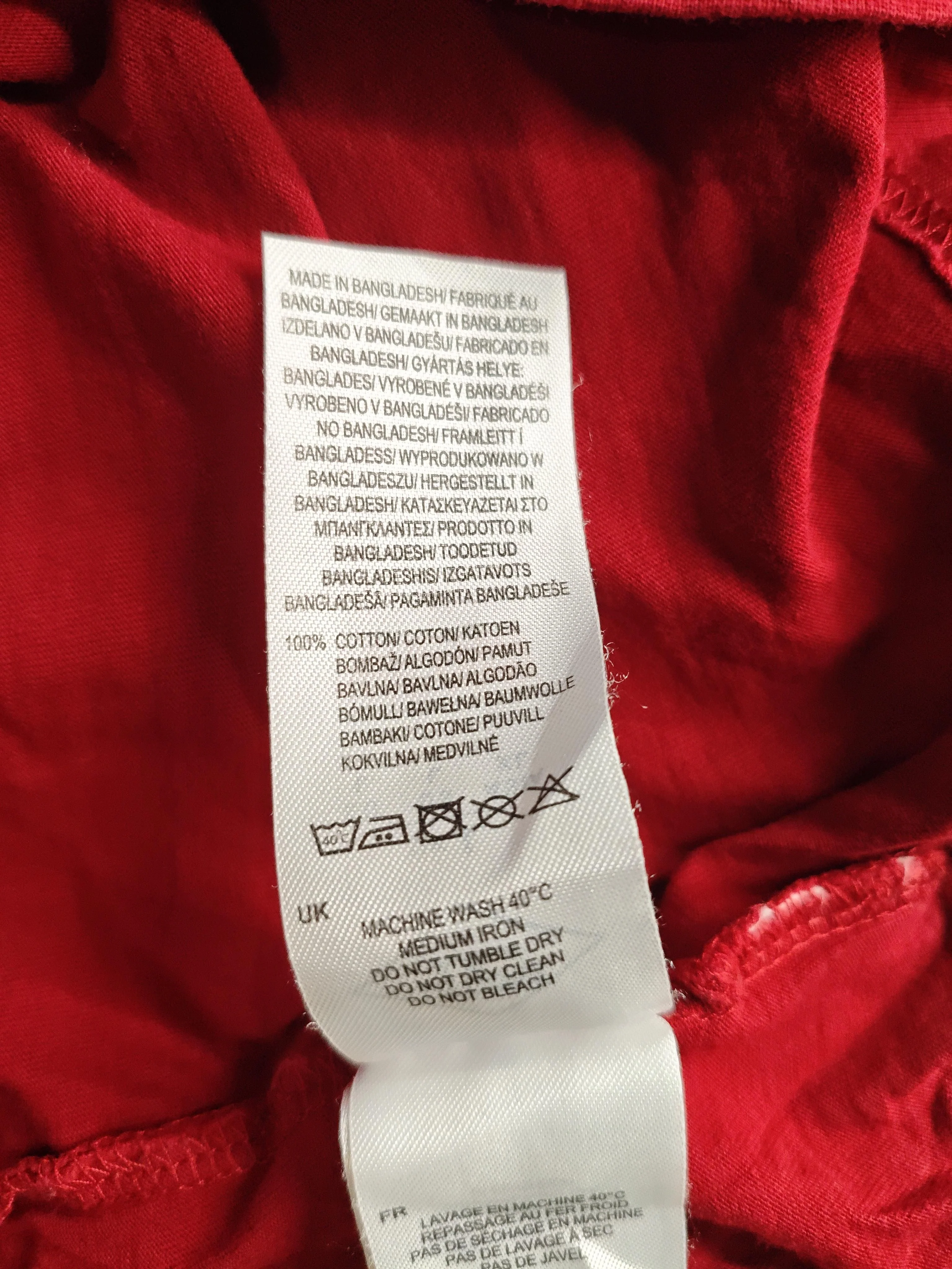 Lee Cooper Men's T-Shirt L Red Graphic 100% Cotton Basic - Image 6