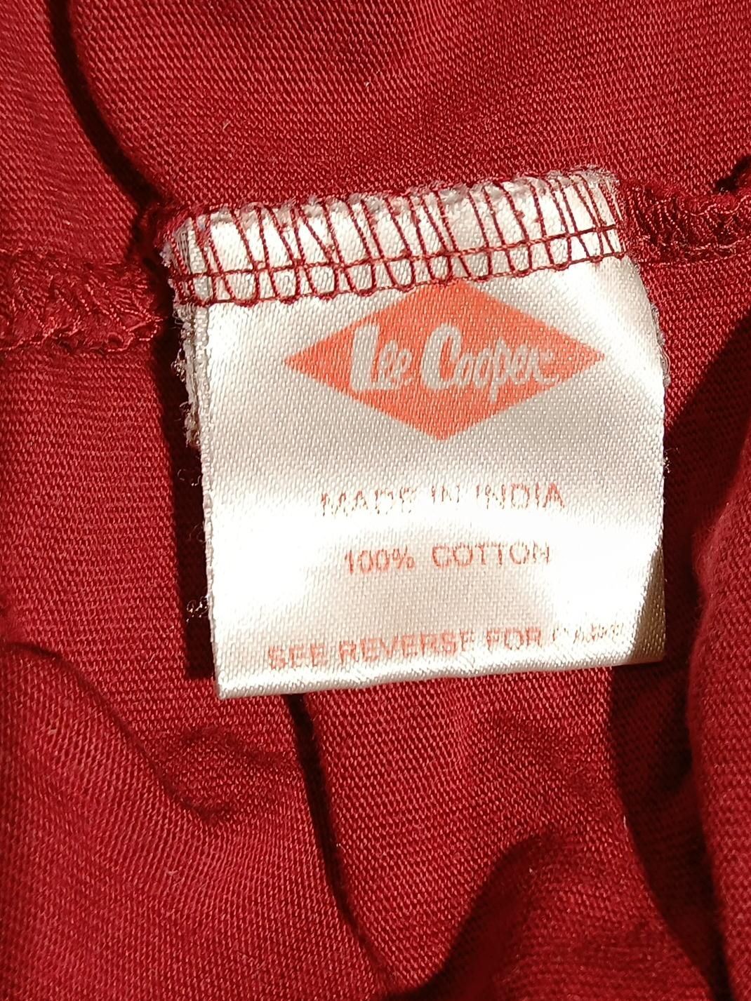 Lee Cooper Men's T-Shirt M Red Graphic 100% Cotton Basic - Image 6