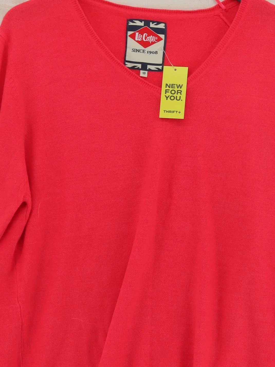 Lee Cooper Women's Jumper UK 18 Pink 100% Acrylic V-Neck Pullover - Image 3