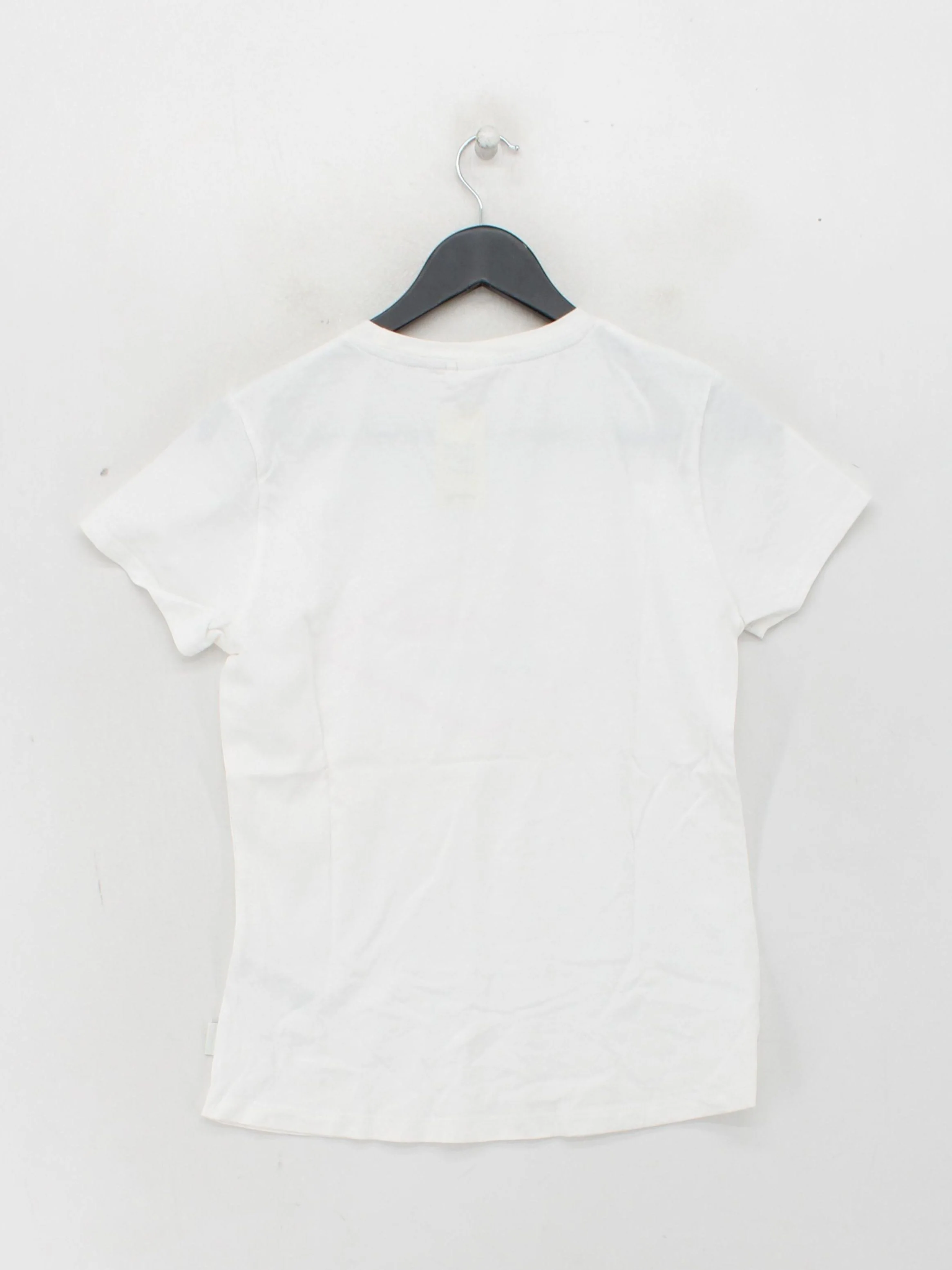 Lee Cooper Women's T-Shirt UK 12 White 100% Cotton Basic - Image 2