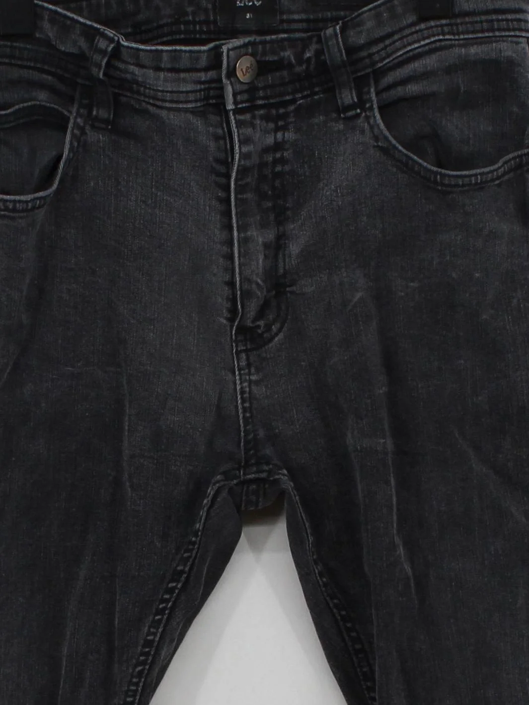 Lee Men's Jeans W 31 in Black Cotton with Polyester, Elastane Skinny - Image 3