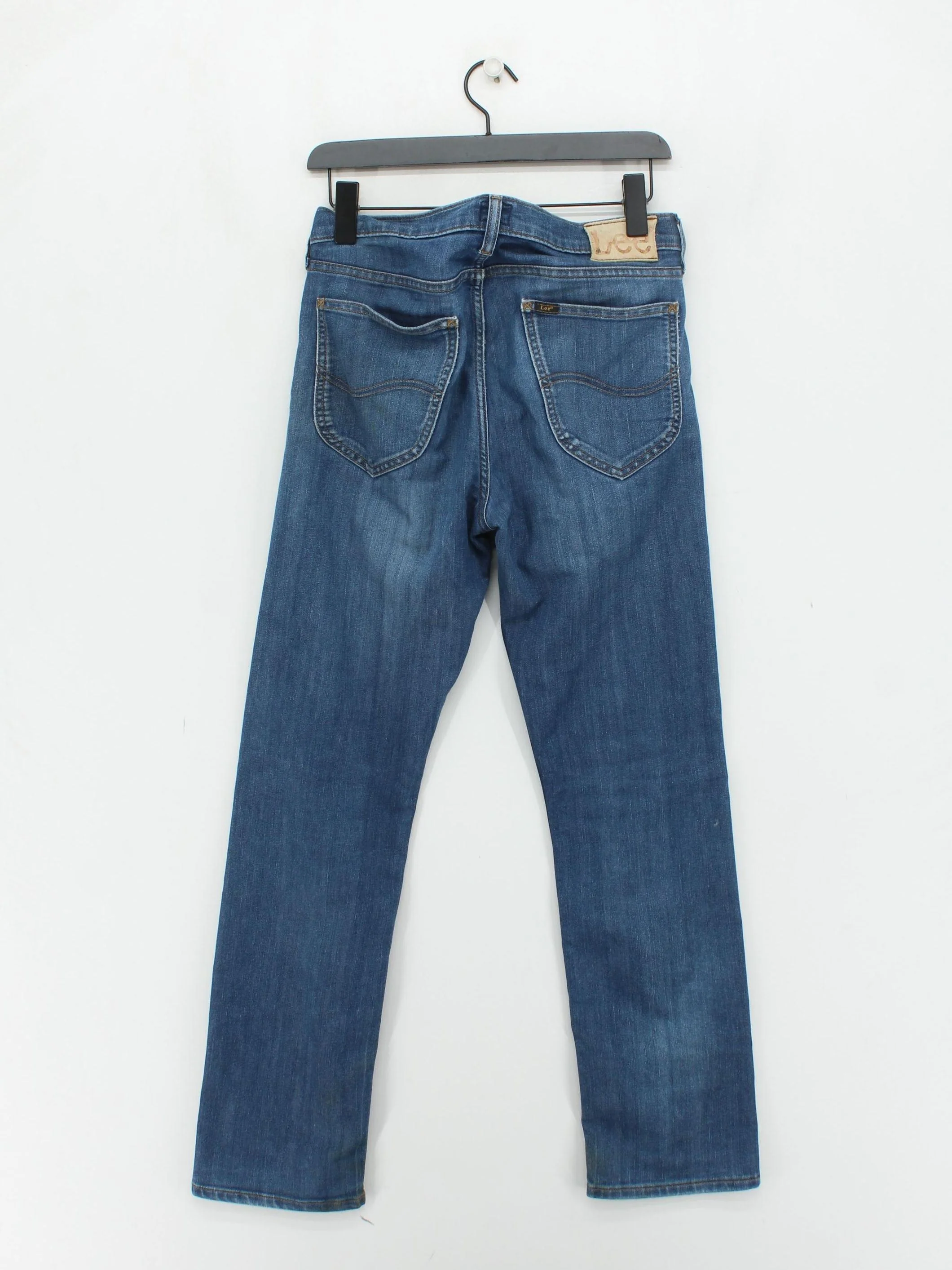 Lee Men's Jeans W 32 in; L 30 in Blue Cotton with Elastane Straight - Image 2