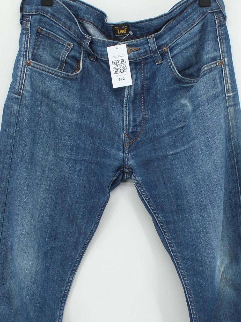 Lee Men's Jeans W 32 in; L 30 in Blue Cotton with Elastane Straight - Image 3