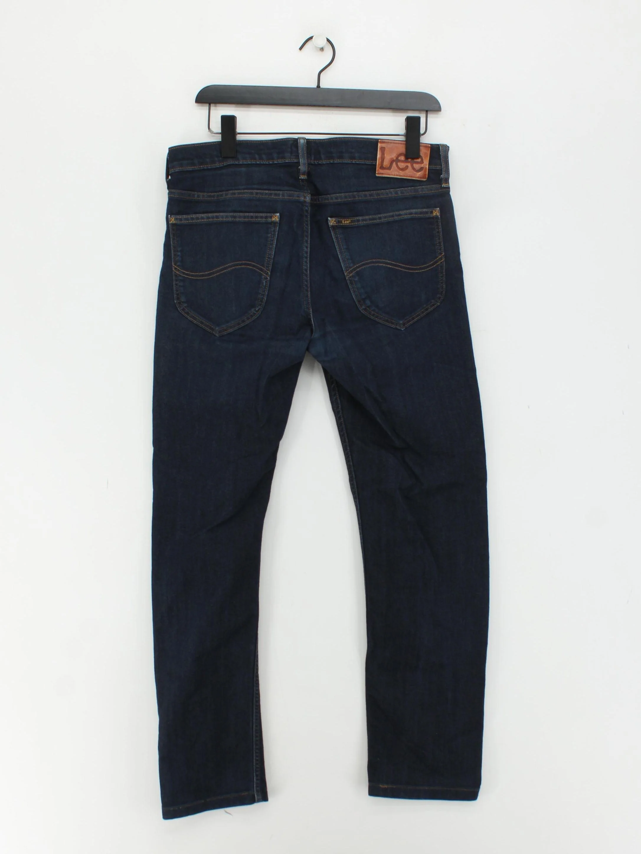 Lee Men's Jeans W 32 in; L 34 in Blue Cotton with Elastane Straight - Image 2