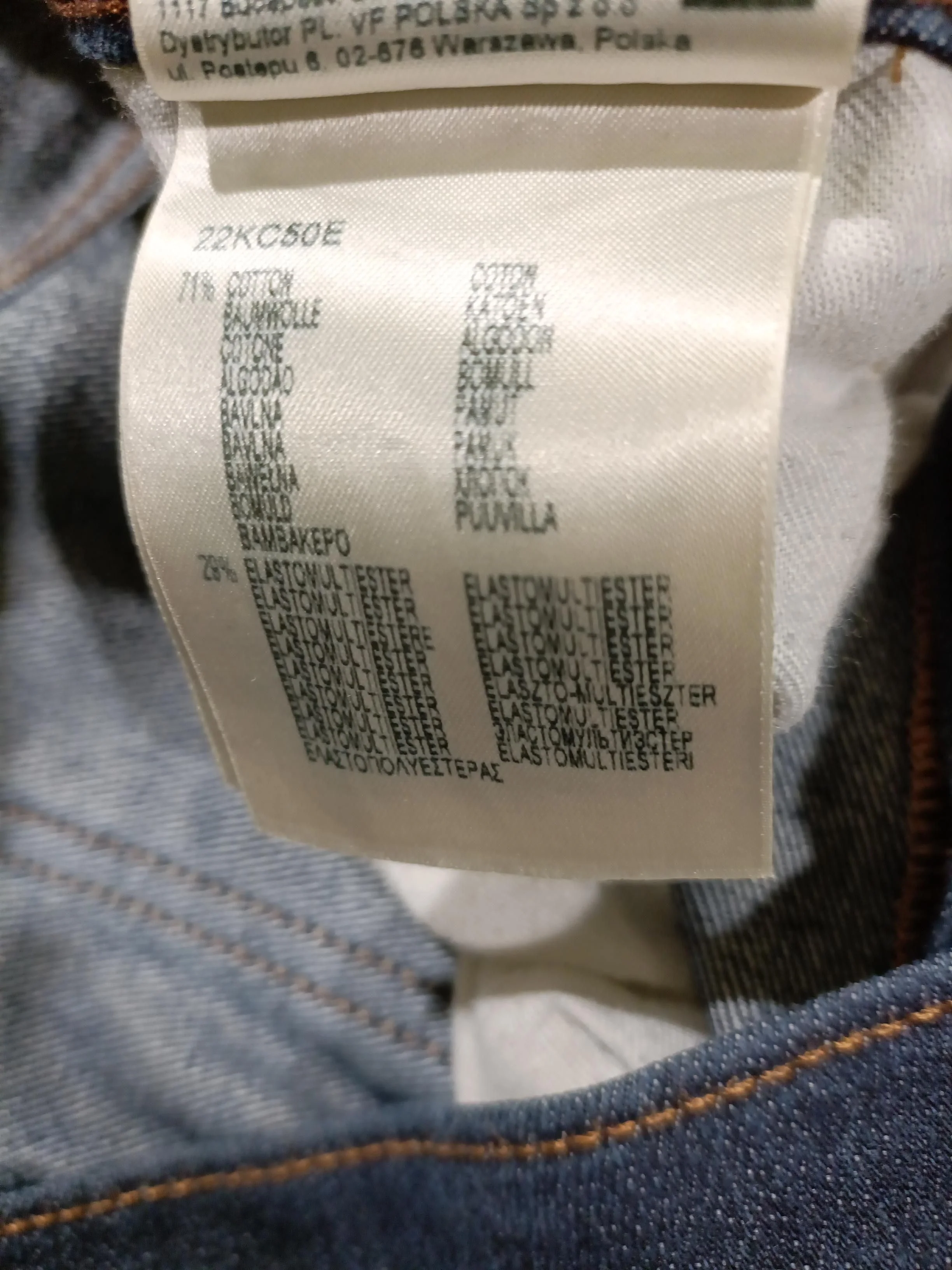 Lee Men's Jeans W 32 in; L 34 in Blue Cotton with Elastane Straight - Image 6