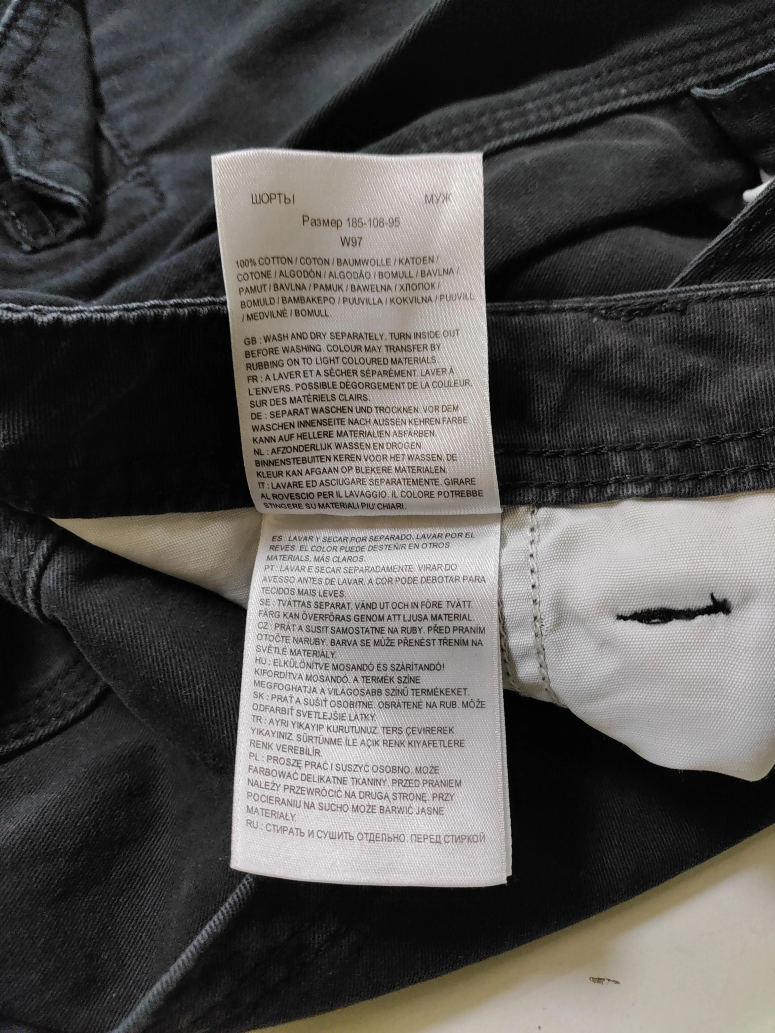 Lee Men's Shorts W 38 in Black 100% Cotton Cargo - Image 6