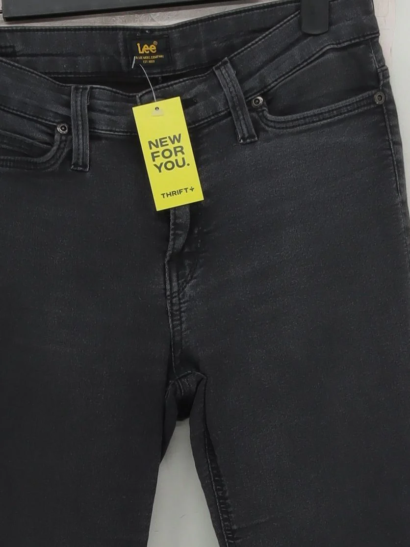 Lee Women's Jeans S Black Cotton with Polyester, Elastane Skinny - Image 3