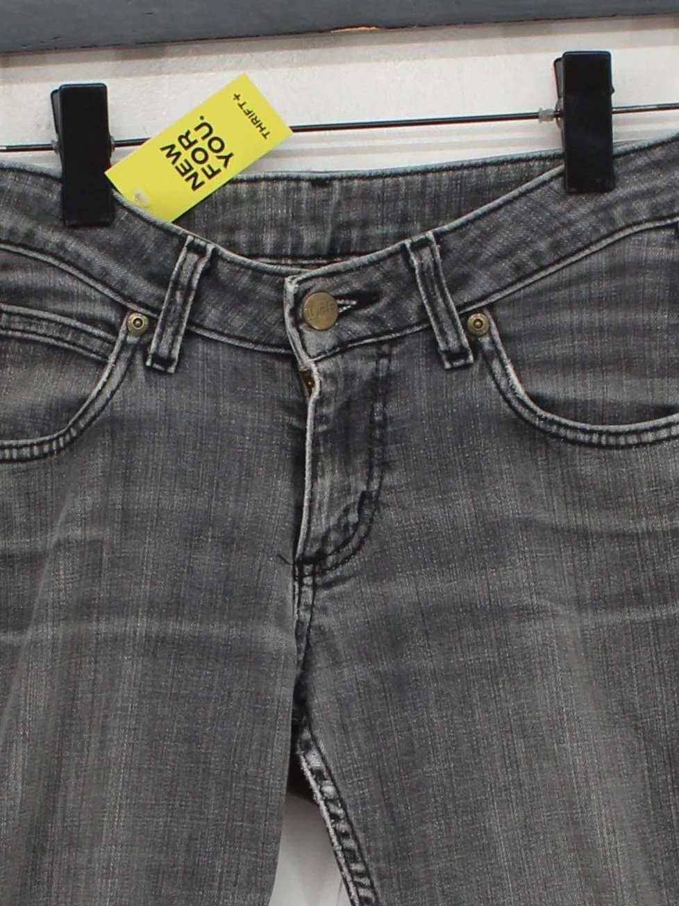 Lee Women's Jeans W 28 in Grey Cotton with Polyester, Elastane Skinny - Image 3