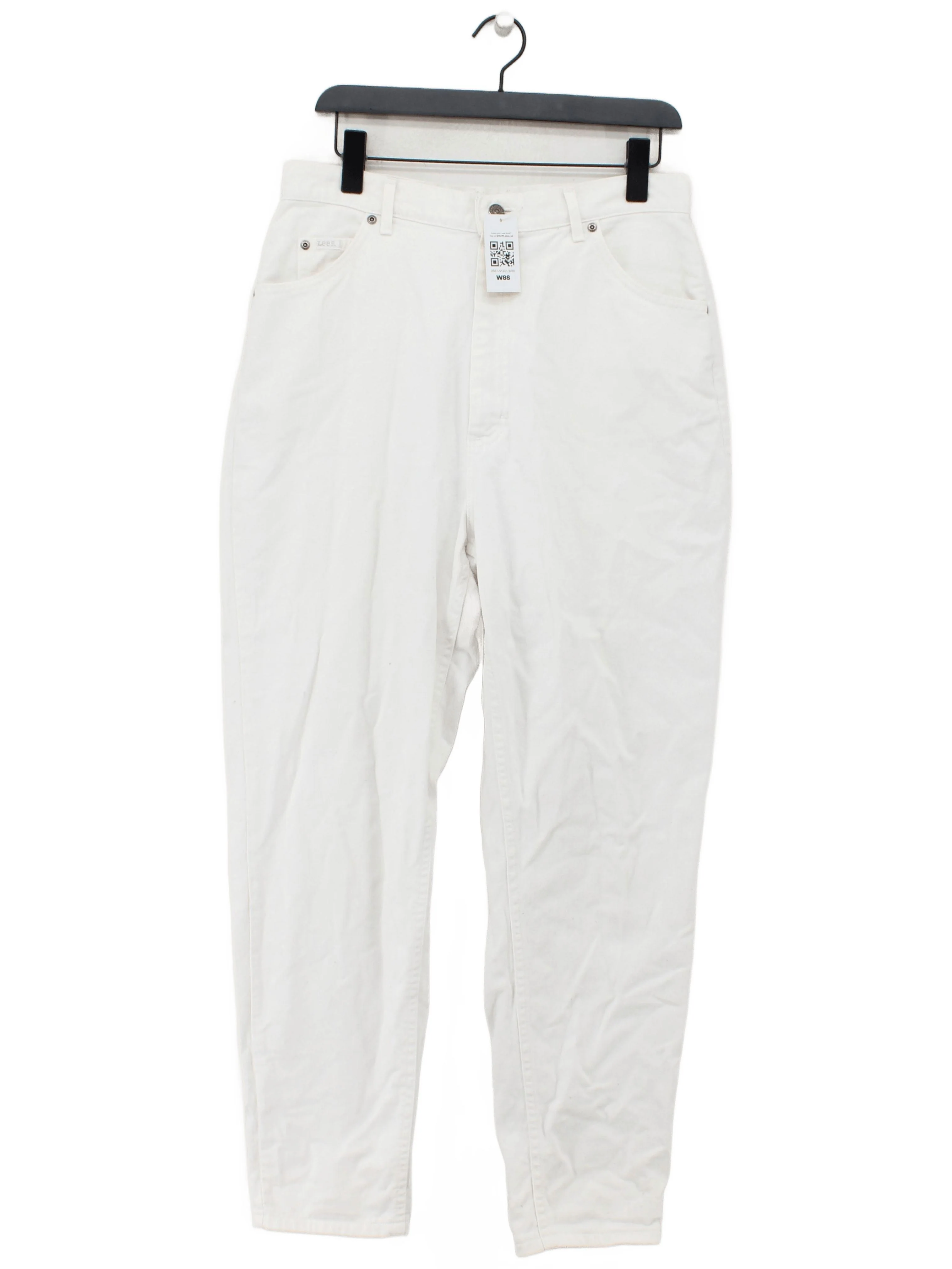 Lee Women's Jeans W 32 in White 100% Cotton Mom