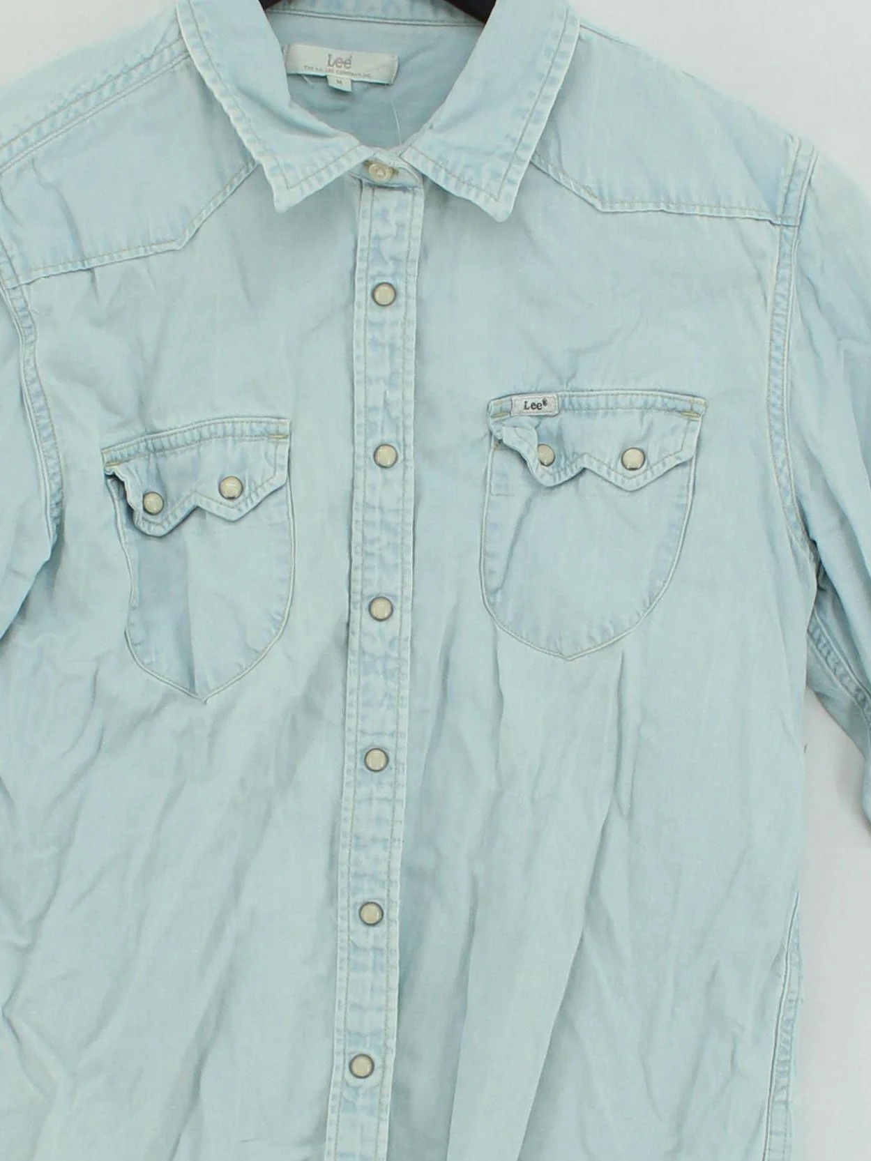 Lee Women's Shirt M Blue 100% Cotton Long Sleeve Collared Basic - Image 3
