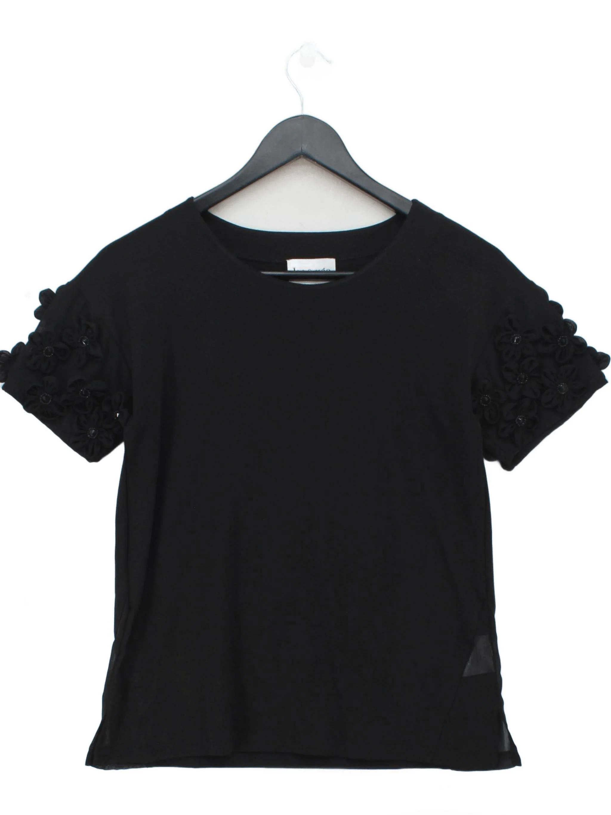 Leo & Ugo Women's T-Shirt XXS Black Viscose with Nylon Basic