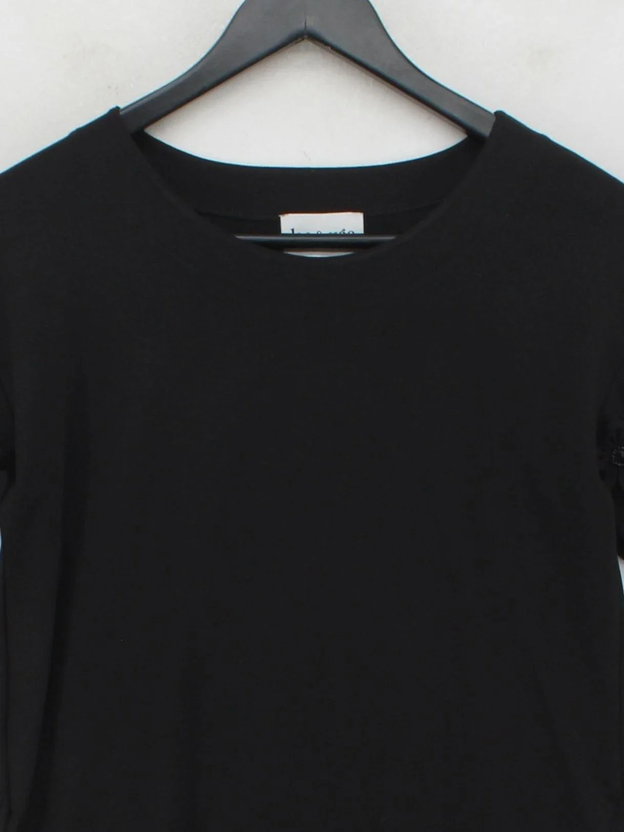 Leo & Ugo Women's T-Shirt XXS Black Viscose with Nylon Basic - Image 3